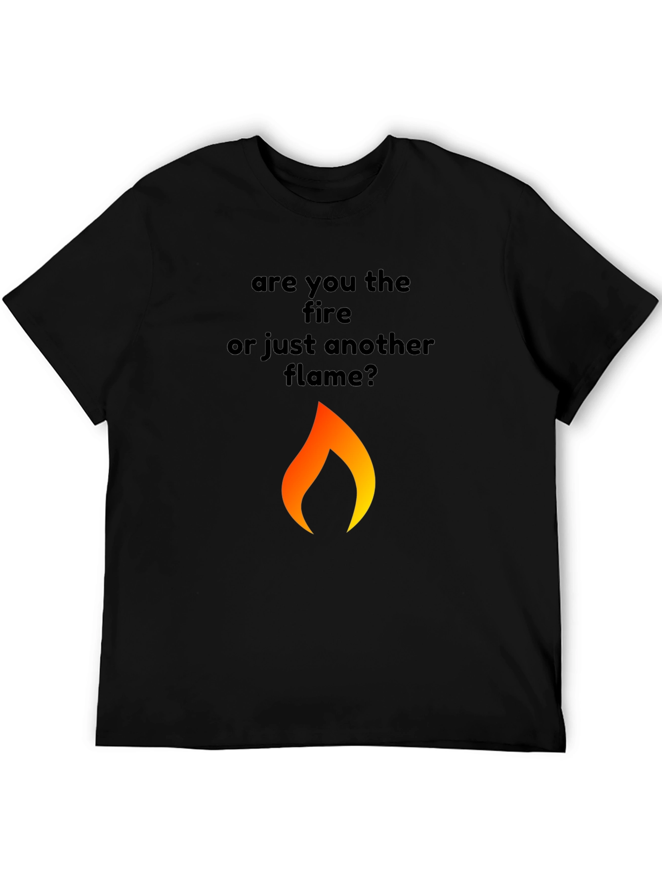 Fire Flame Graphic Black T-Shirt