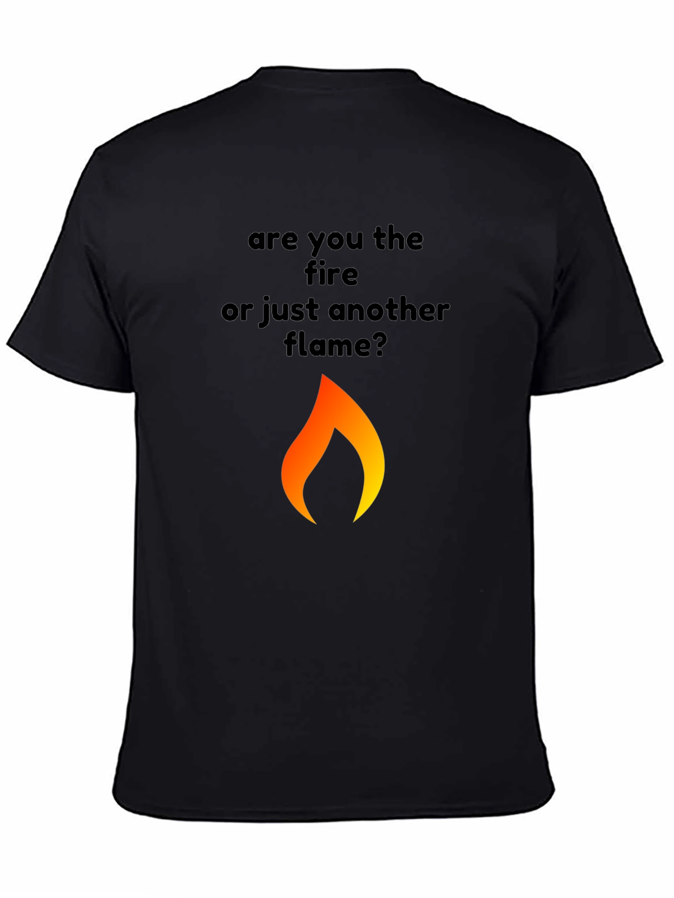 Fire Flame Graphic Black T-Shirt