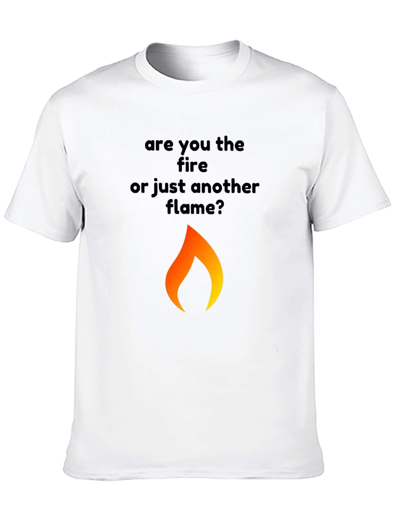 Fire Flame Graphic Black T-Shirt