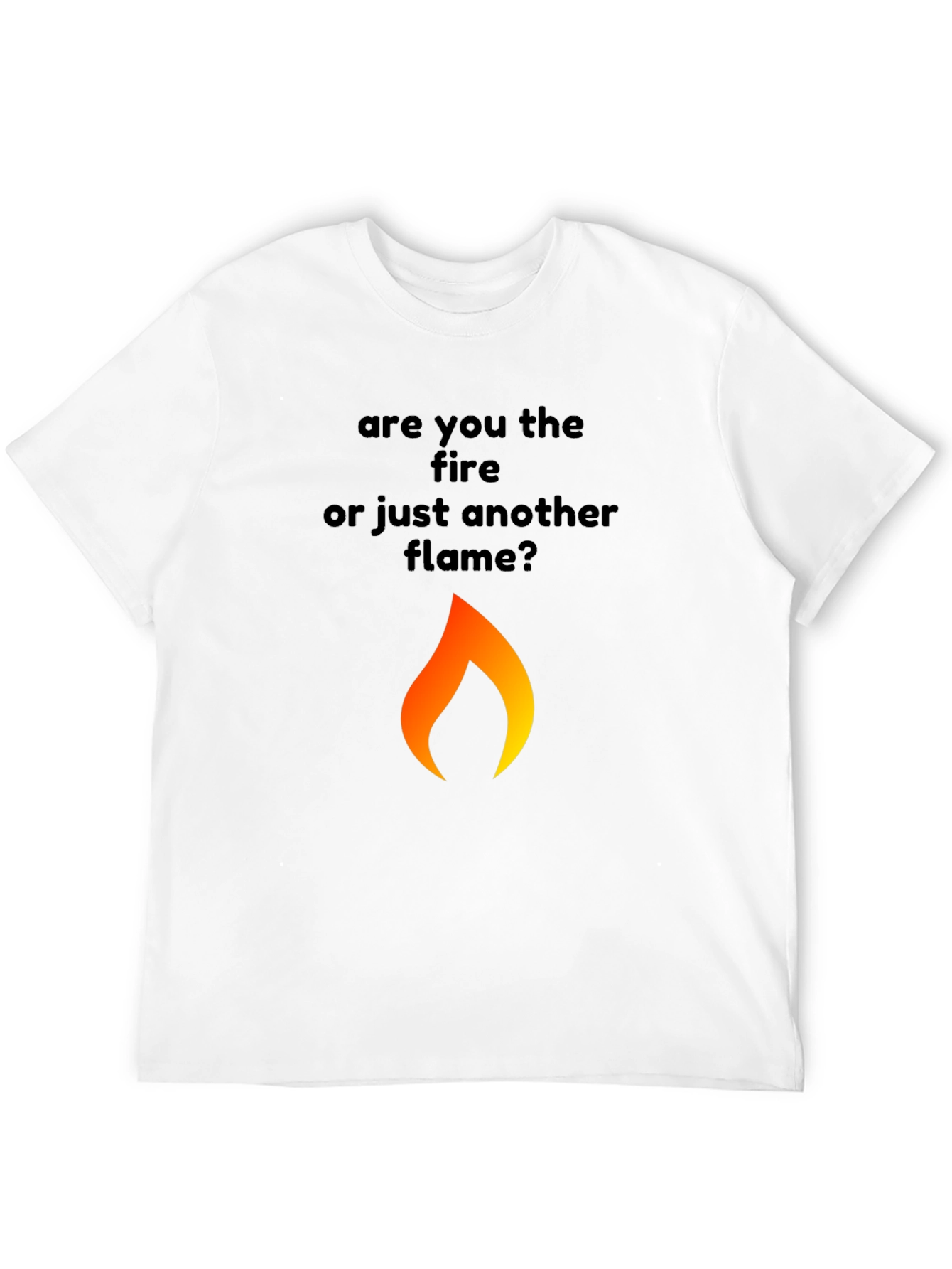 Fire Flame Graphic Black T-Shirt