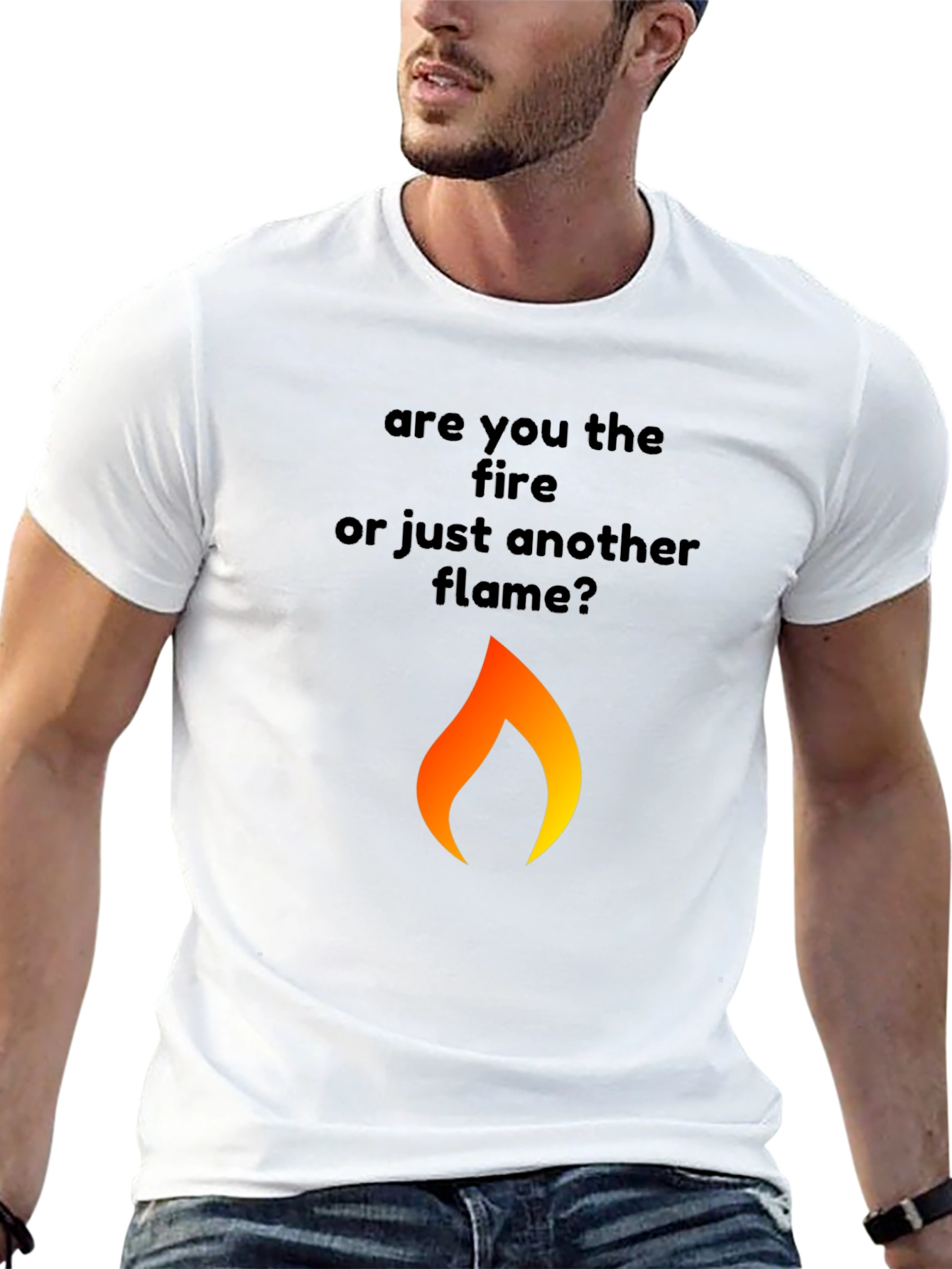 Fire Flame Graphic Black T-Shirt