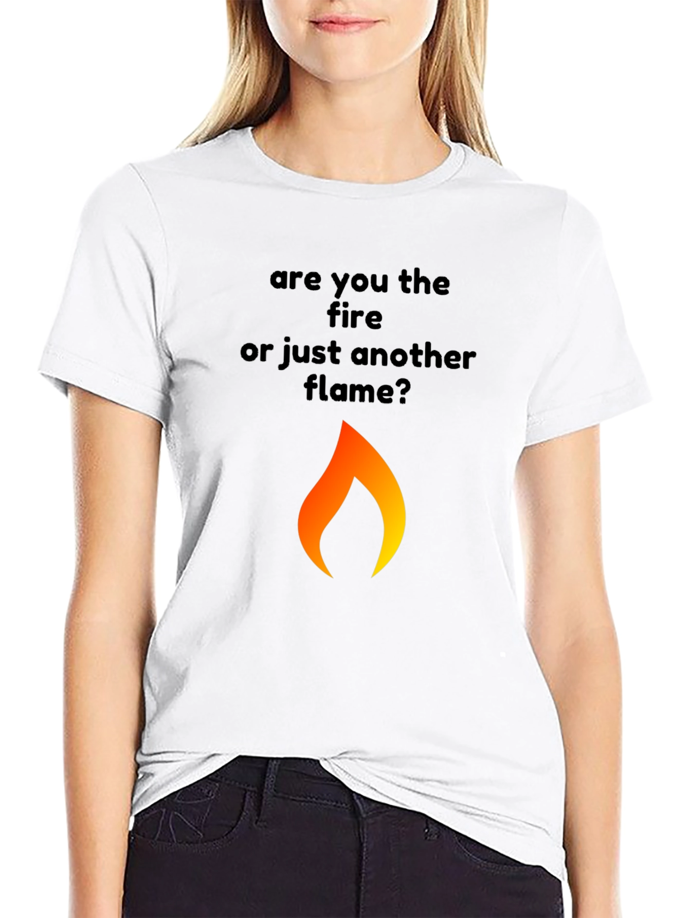 Fire Flame Graphic Black T-Shirt