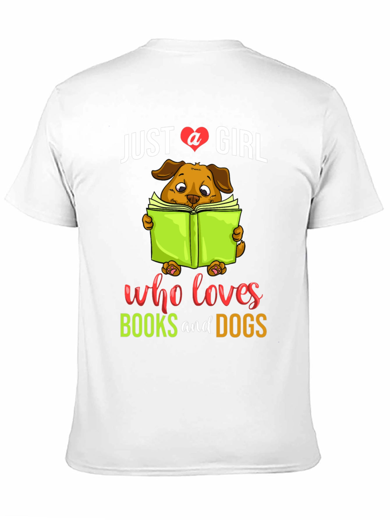 Just a Girl Who Loves Books and Dogs T-Shirt