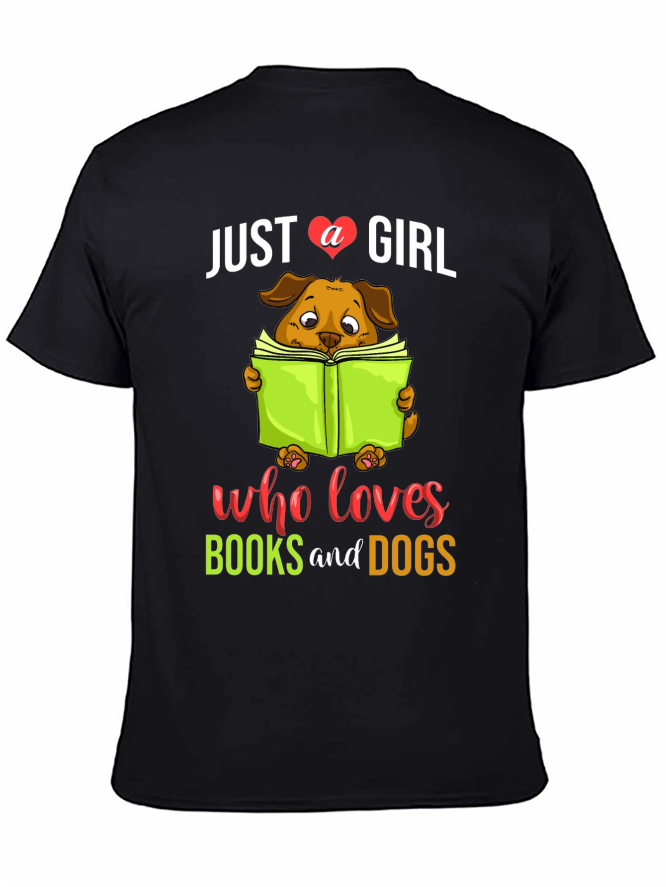 Just a Girl Who Loves Books and Dogs T-Shirt