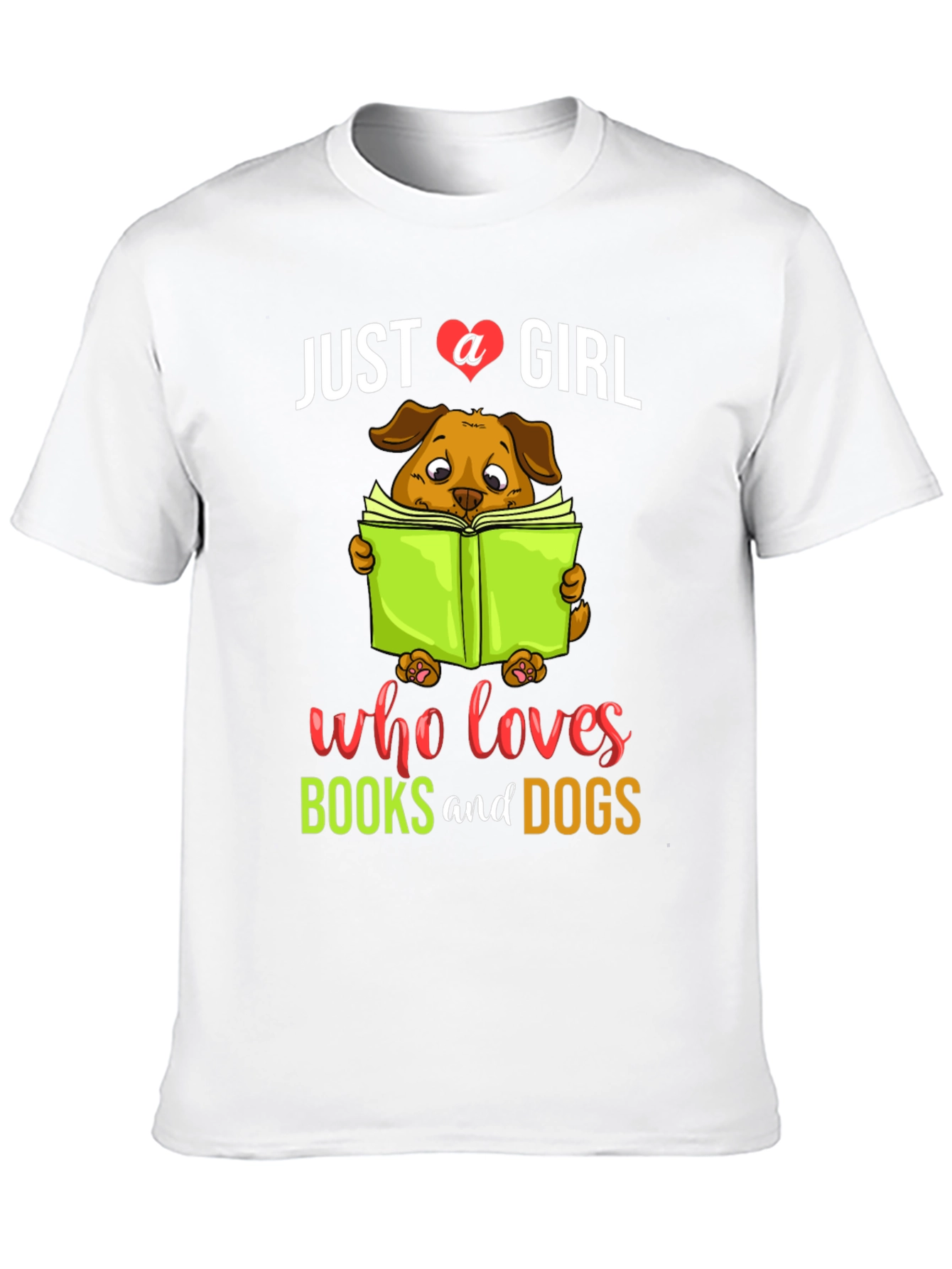 Just a Girl Who Loves Books and Dogs T-Shirt