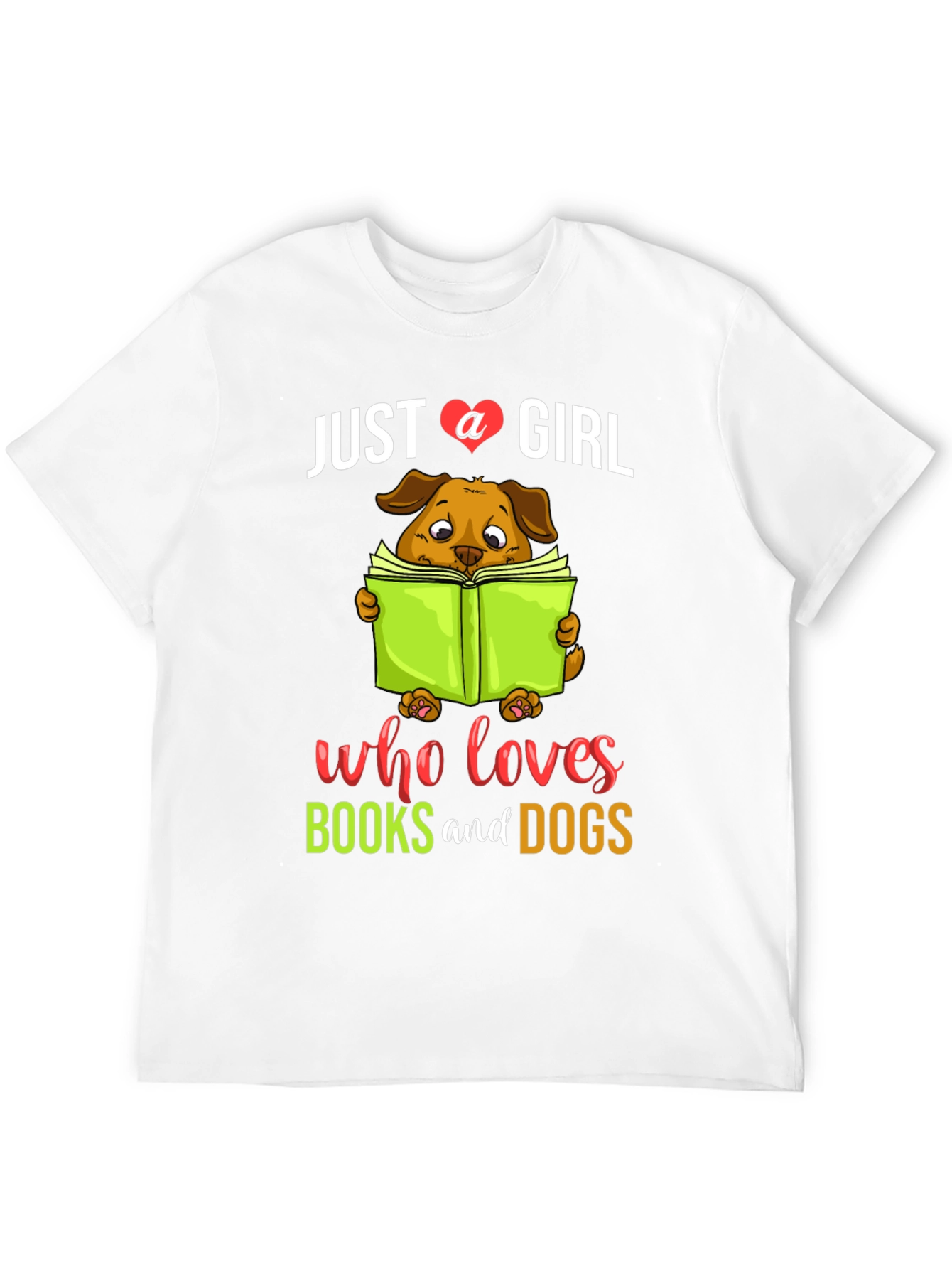 Just a Girl Who Loves Books and Dogs T-Shirt