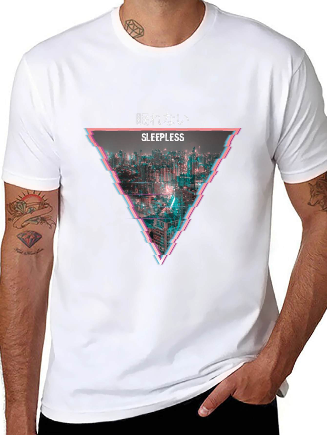 Sleepless Cityscape Graphic T-Shirt