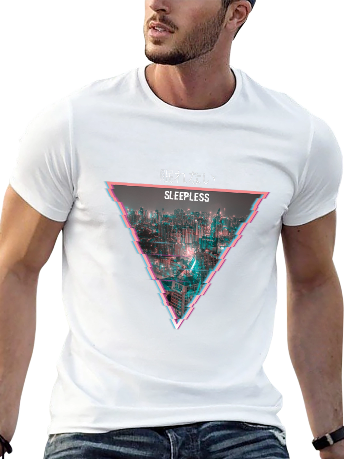 Sleepless Cityscape Graphic T-Shirt