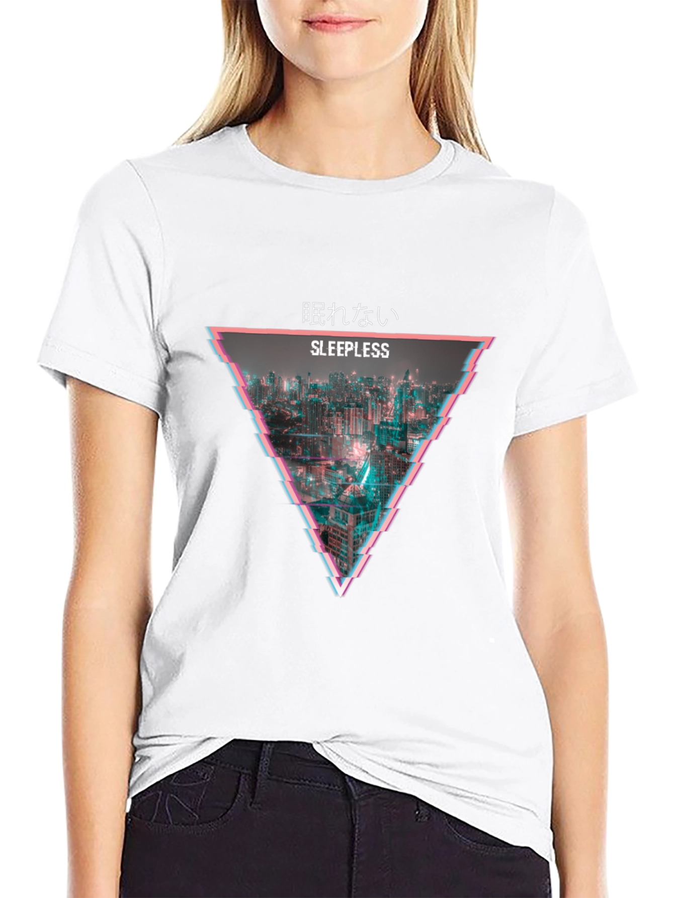 Sleepless Cityscape Graphic T-Shirt