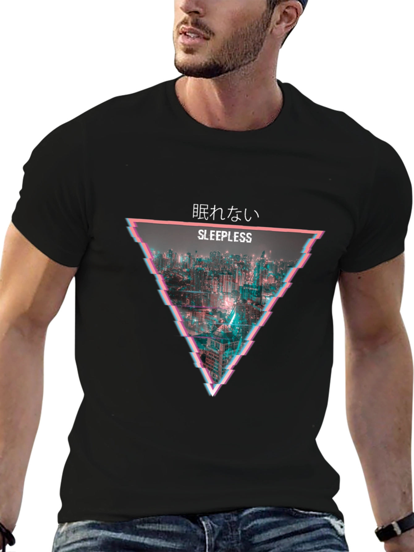 Sleepless Cityscape Graphic T-Shirt
