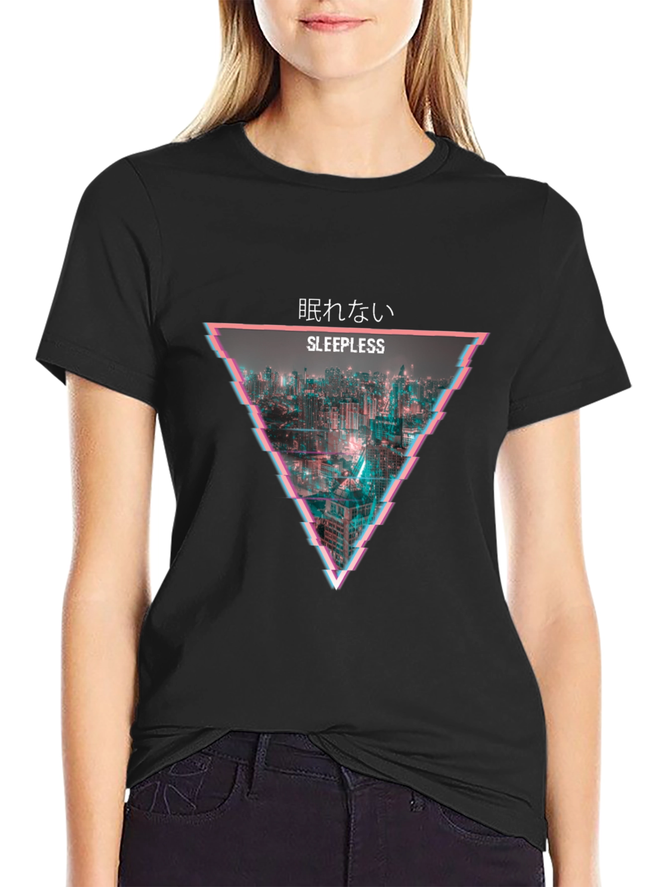 Sleepless Cityscape Graphic T-Shirt