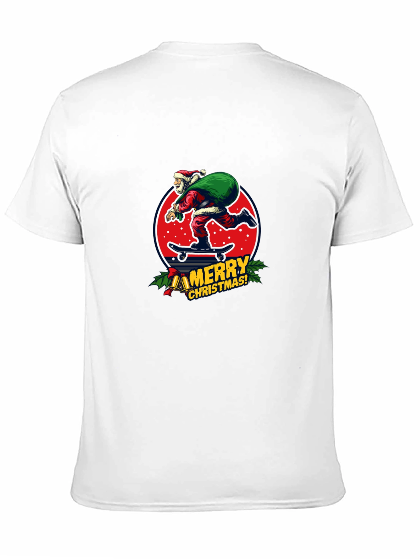 Skateboarding Santa T-Shirt - Merry Christmas Holiday Tee