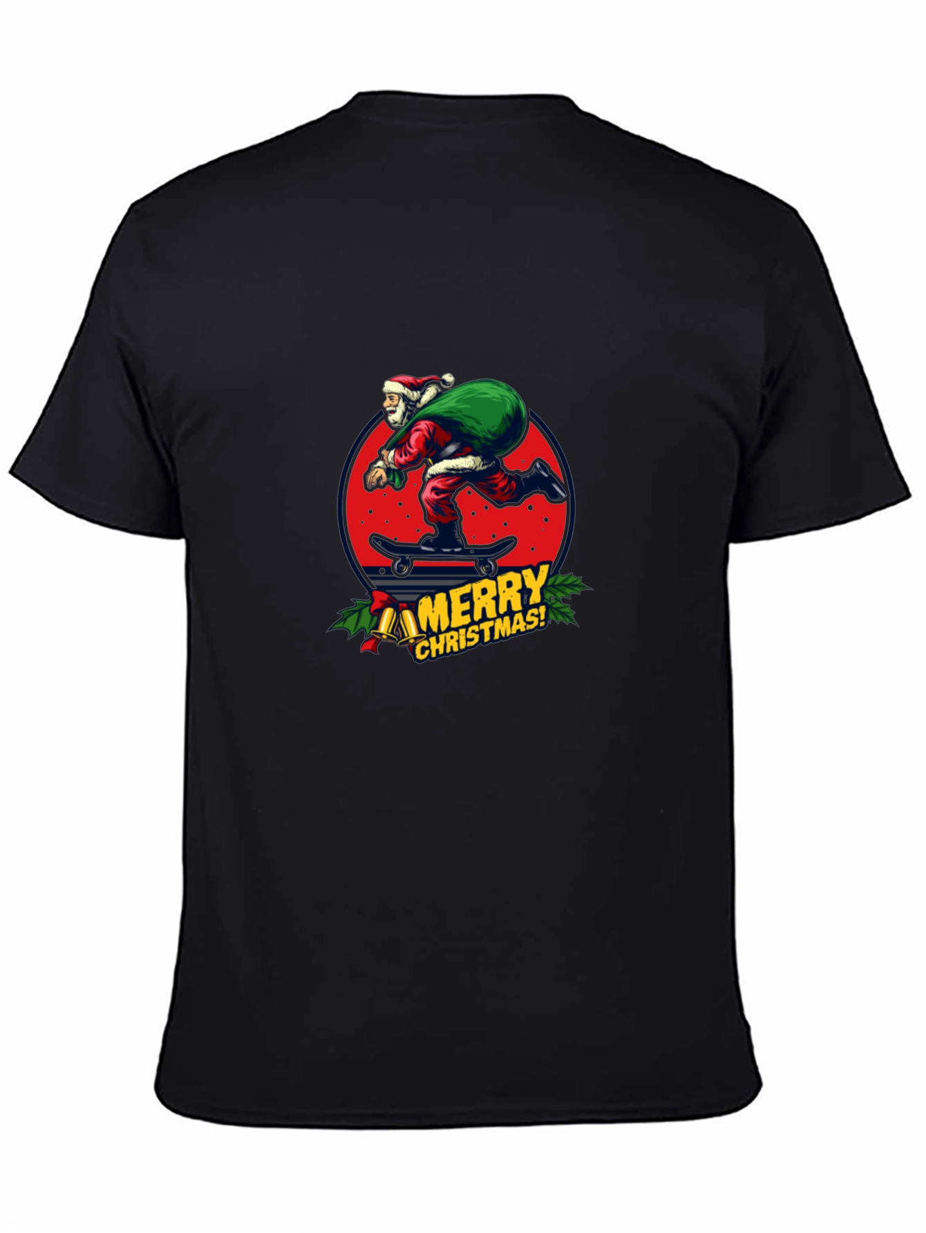 Skateboarding Santa T-Shirt - Merry Christmas Holiday Tee