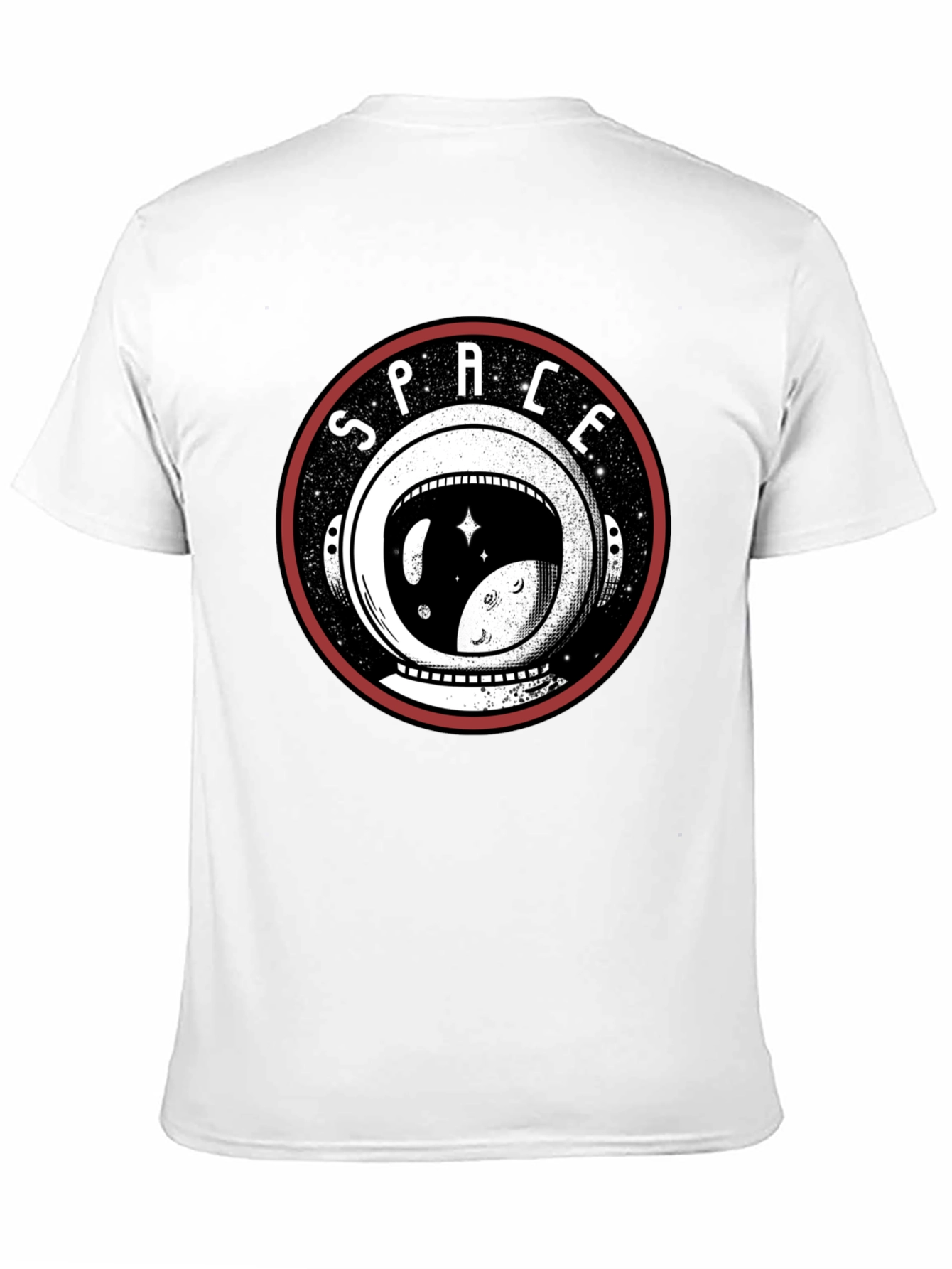 Space Helmet Graphic T-Shirt - Black Cotton Tee