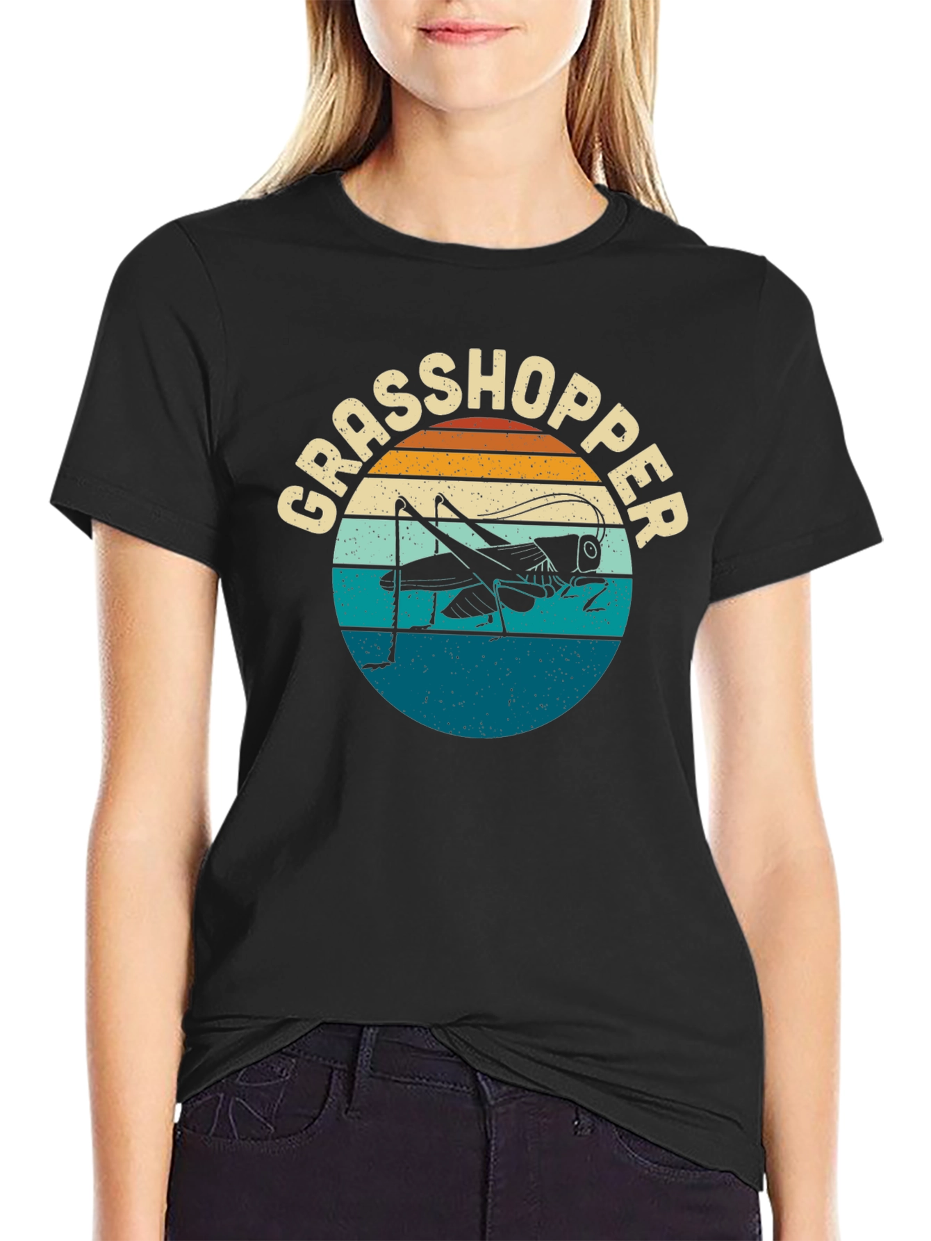 Retro Grasshopper Graphic T-Shirt