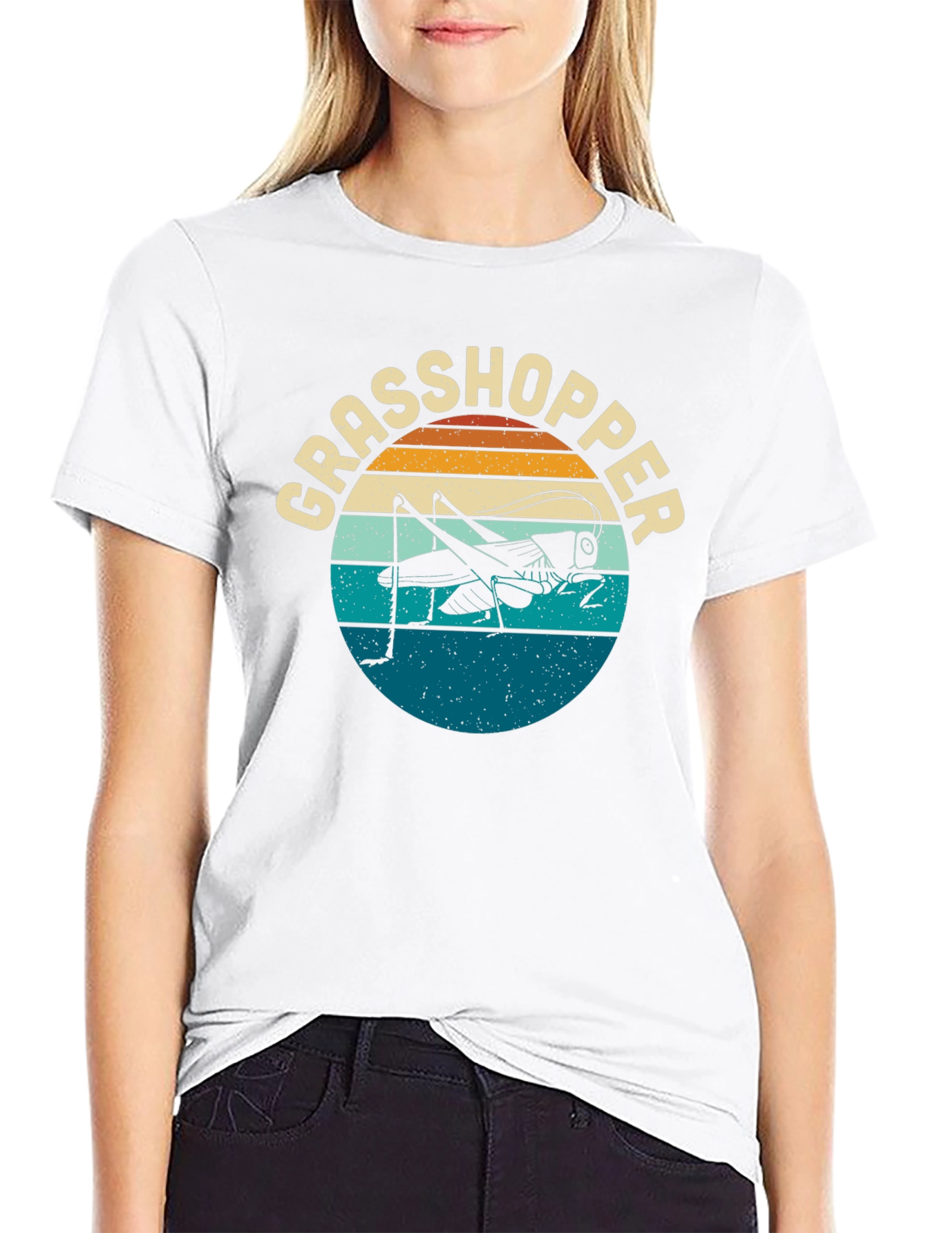 Retro Grasshopper Graphic T-Shirt