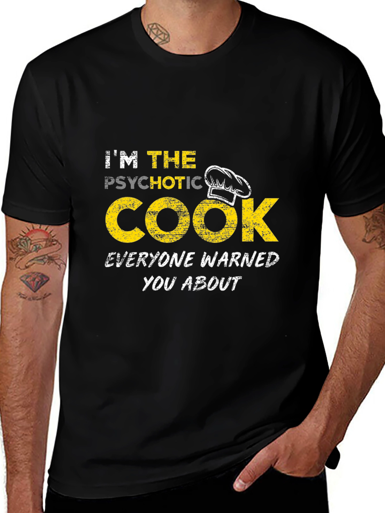 Psychotic Cook Novelty T-Shirt Funny Chef Gift