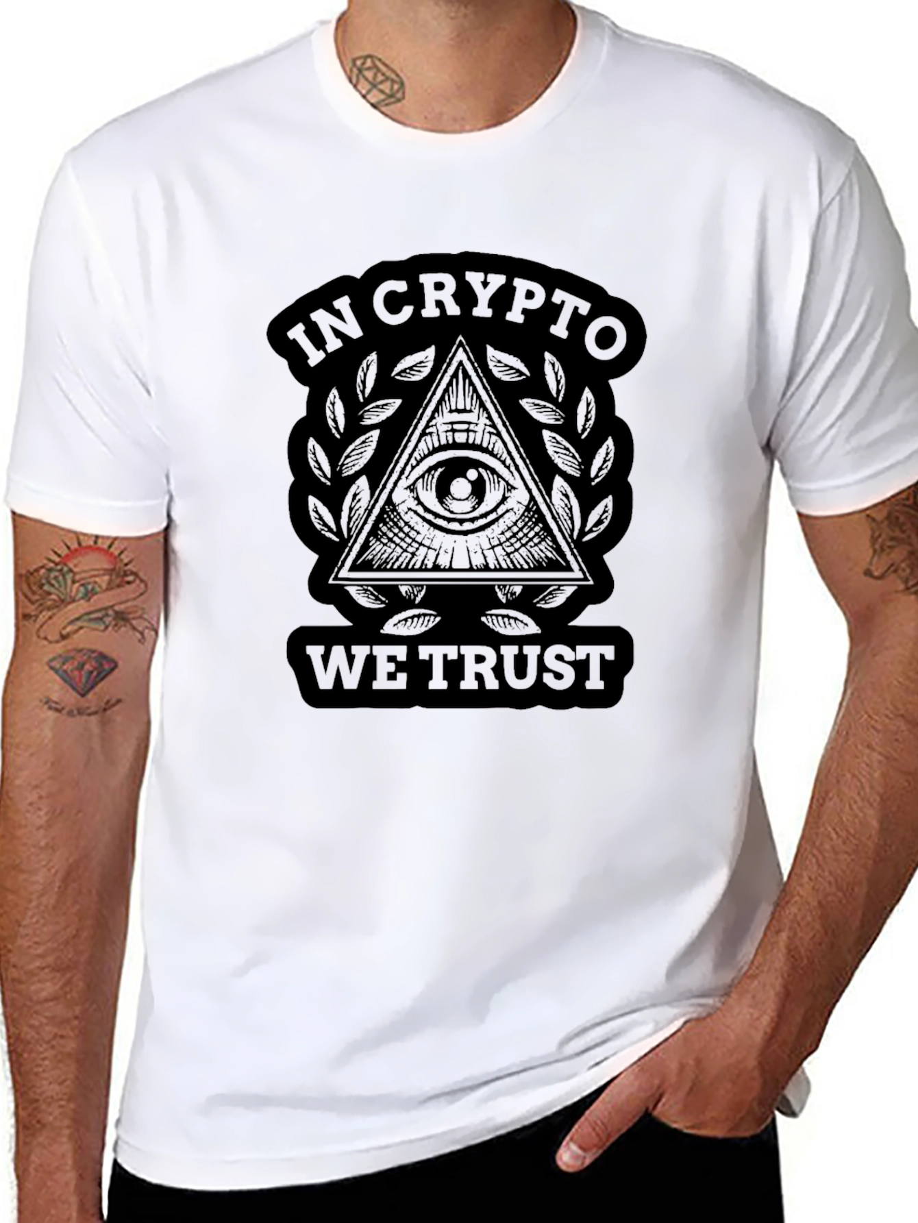 In Crypto We Trust T-Shirt - Black Graphic Tee