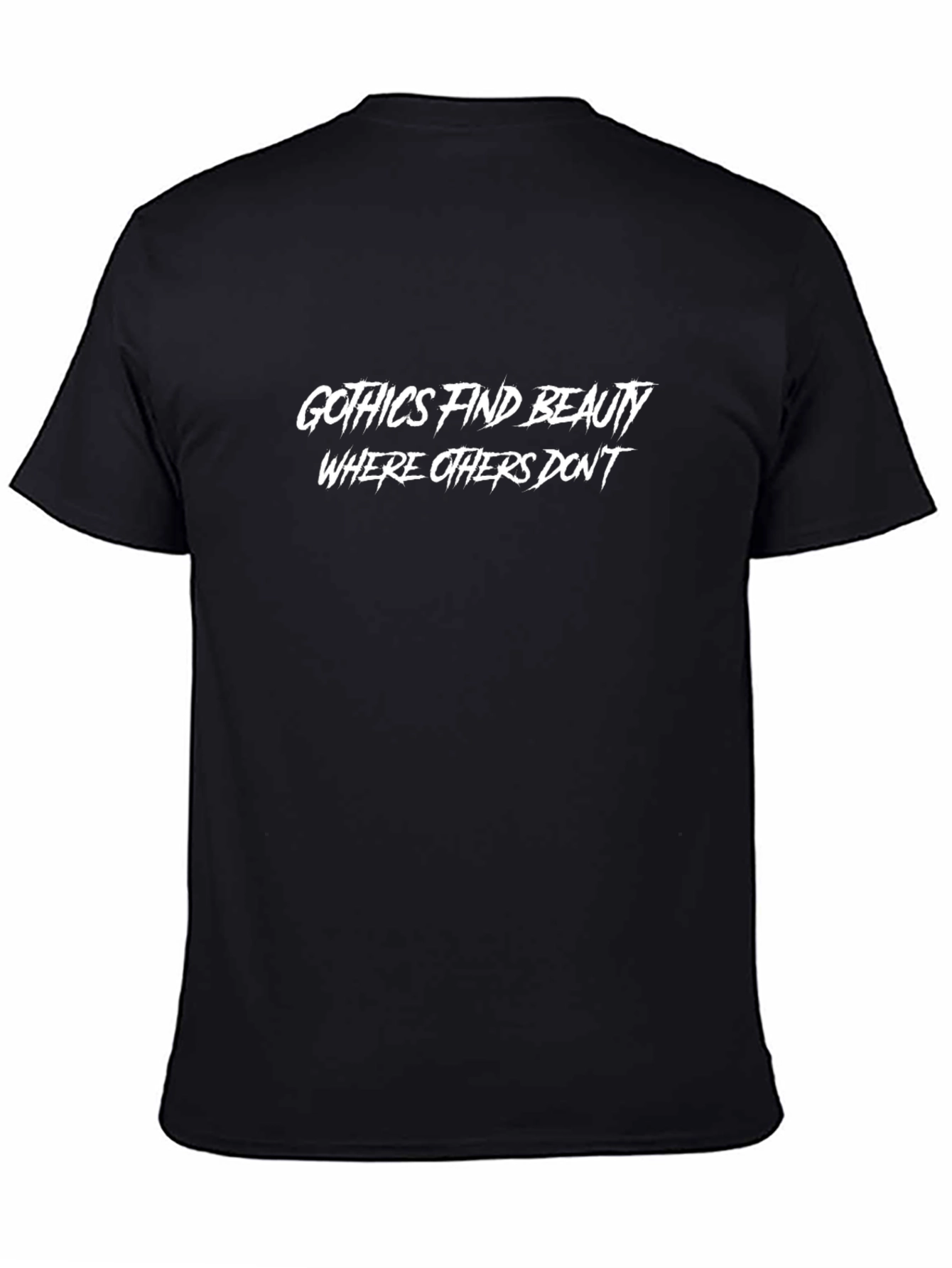 Gothic Beauty Graphic Tee - Black Cotton Blend Shirt