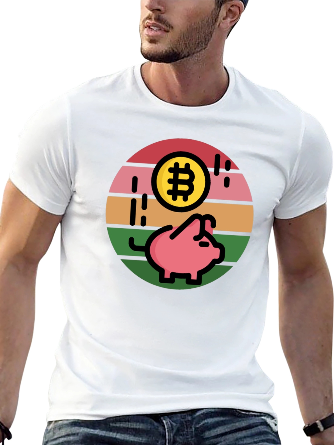 Bitcoin Piggy Bank T-Shirt - Crypto Savings Tee