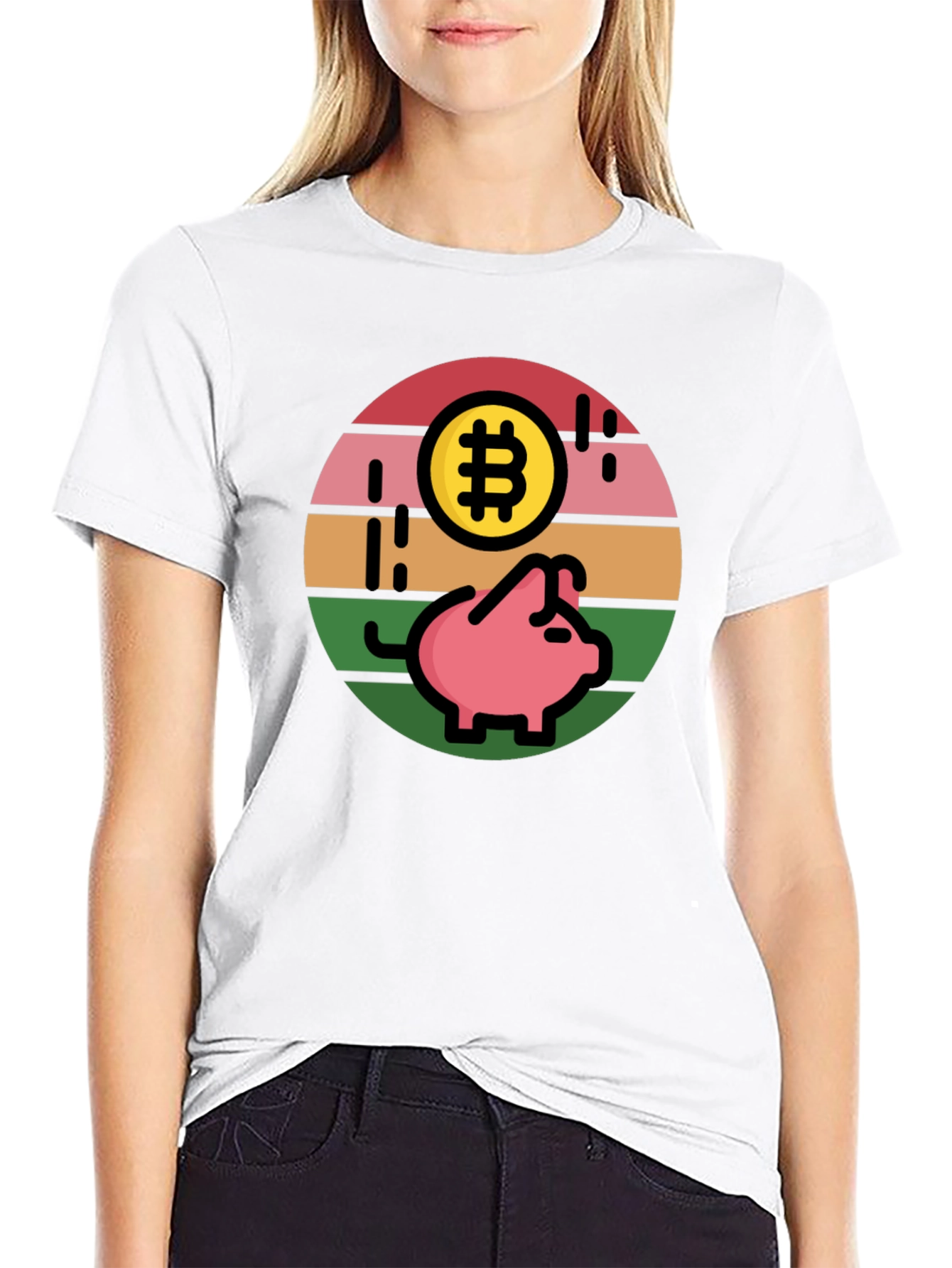 Bitcoin Piggy Bank T-Shirt - Crypto Savings Tee