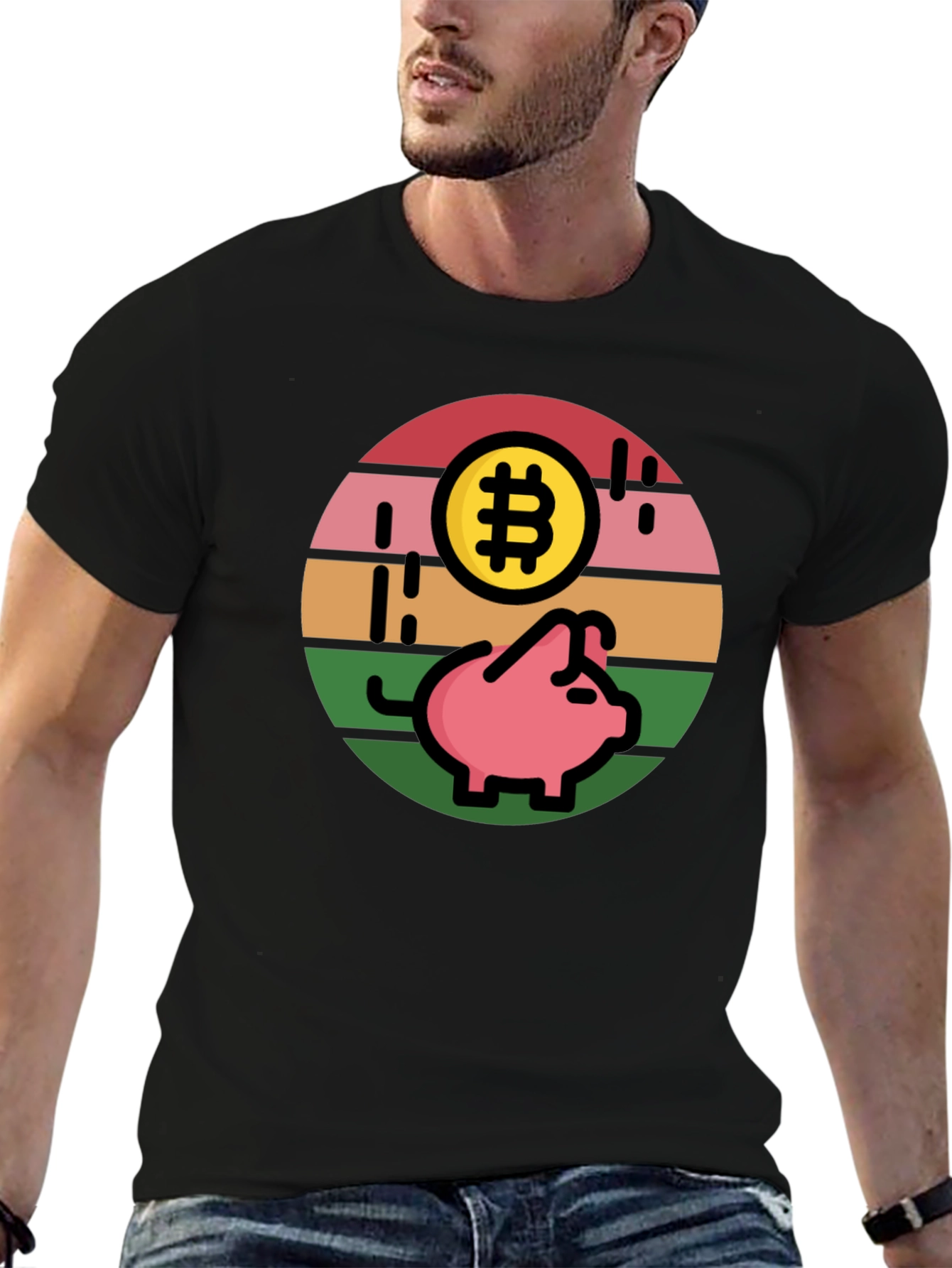Bitcoin Piggy Bank T-Shirt - Crypto Savings Tee