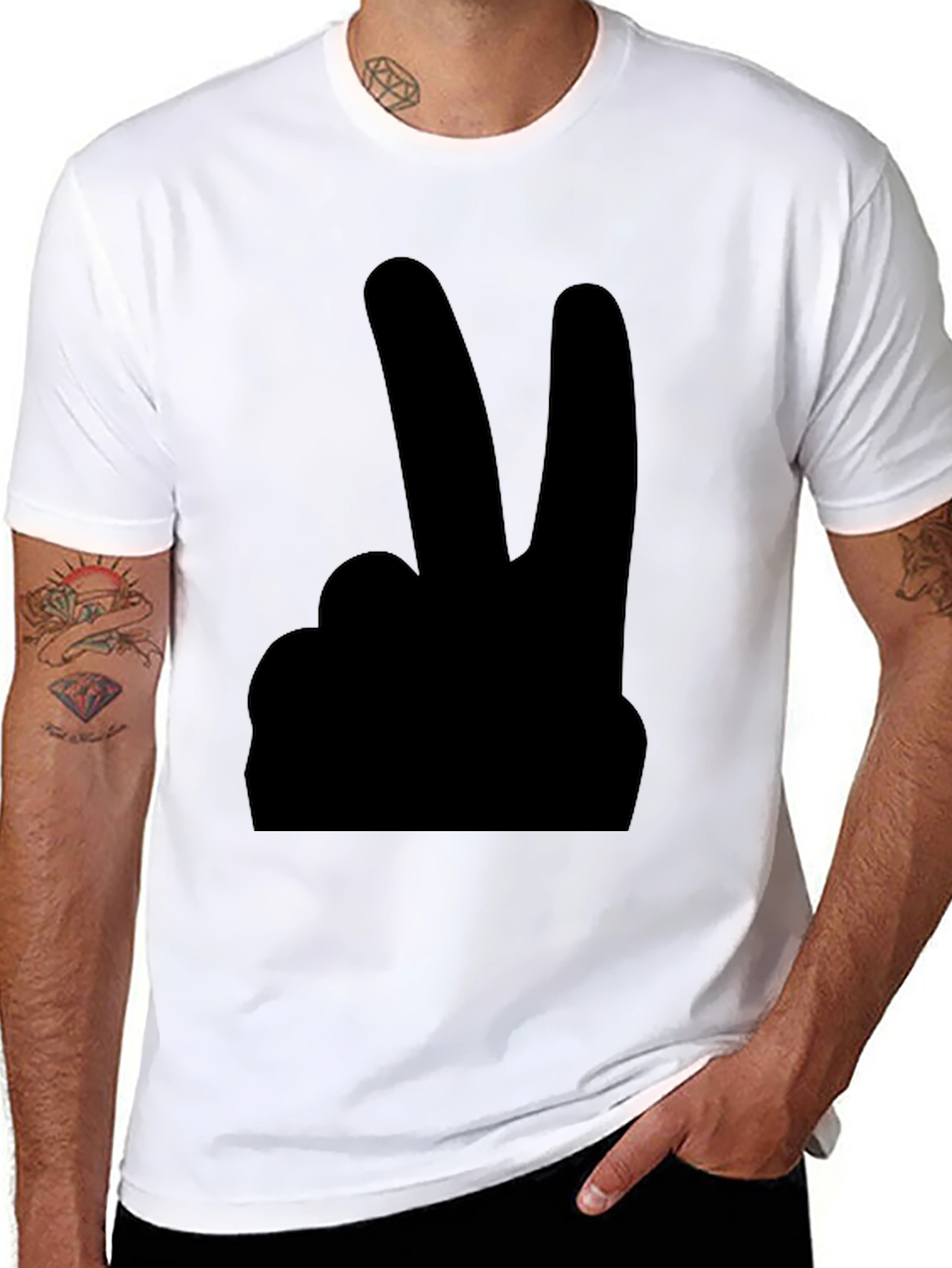 Peace Sign Black T-Shirt