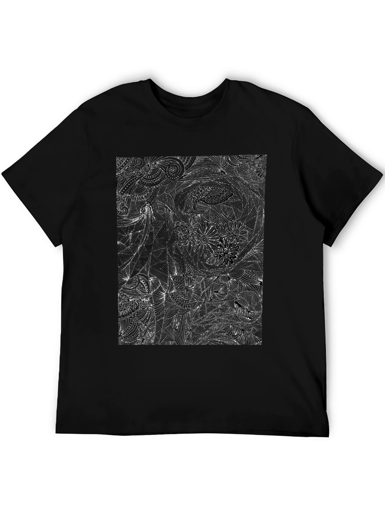 Abstract Graphic Print Crew Neck T-Shirt