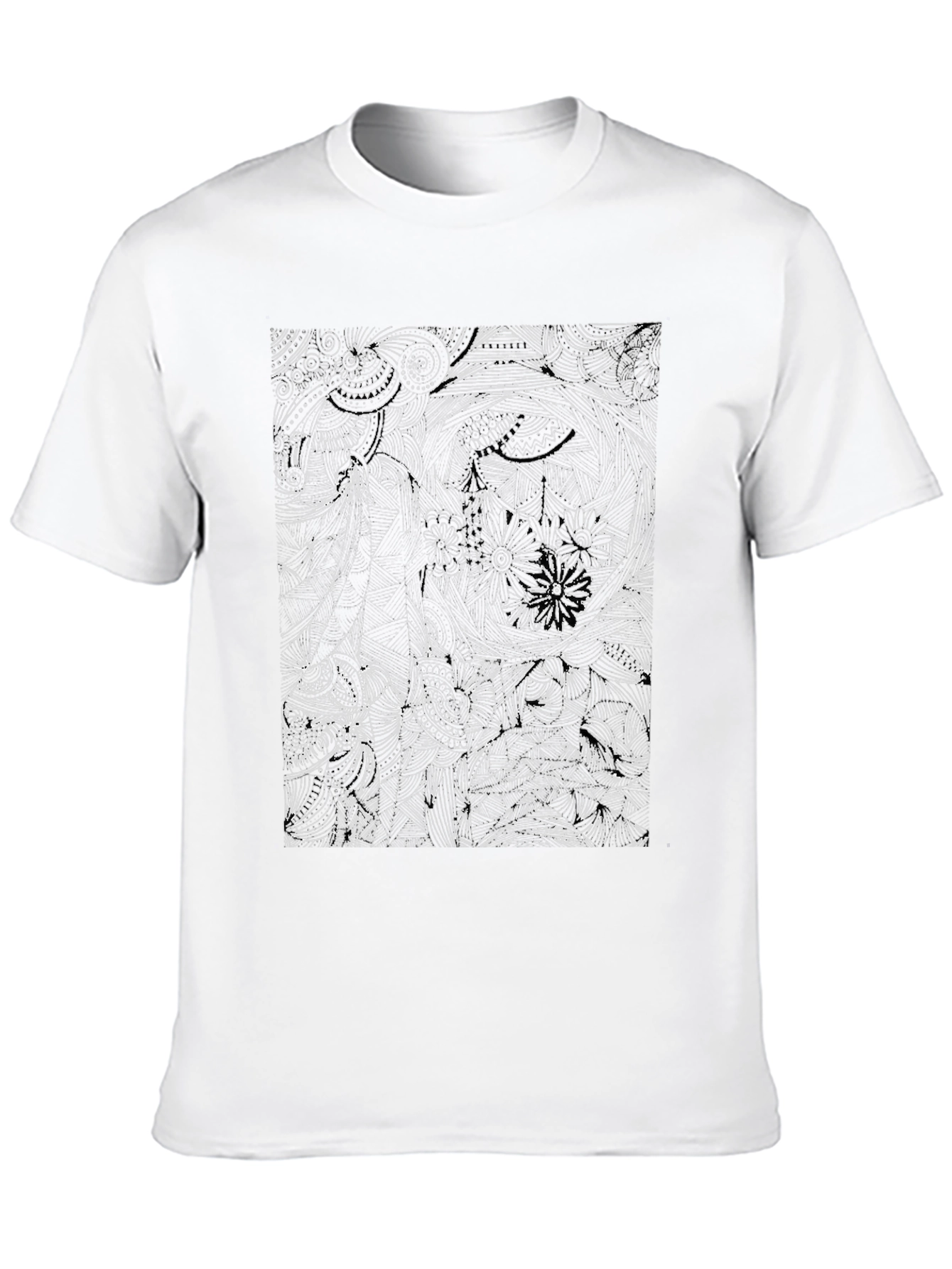 Abstract Graphic Print Crew Neck T-Shirt