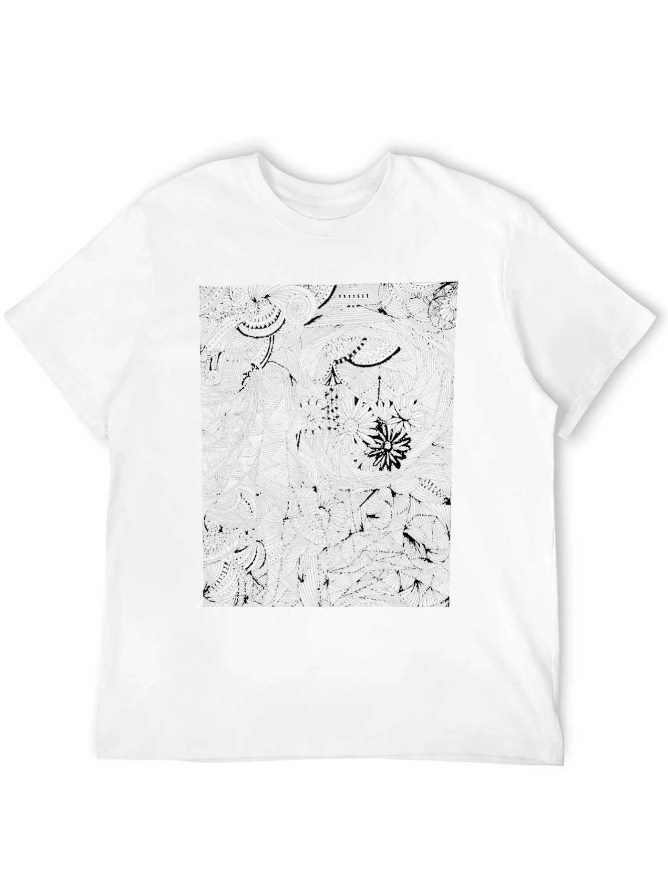 Abstract Graphic Print Crew Neck T-Shirt