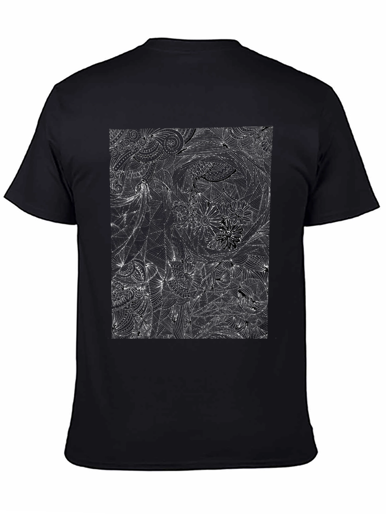 Abstract Graphic Print Crew Neck T-Shirt