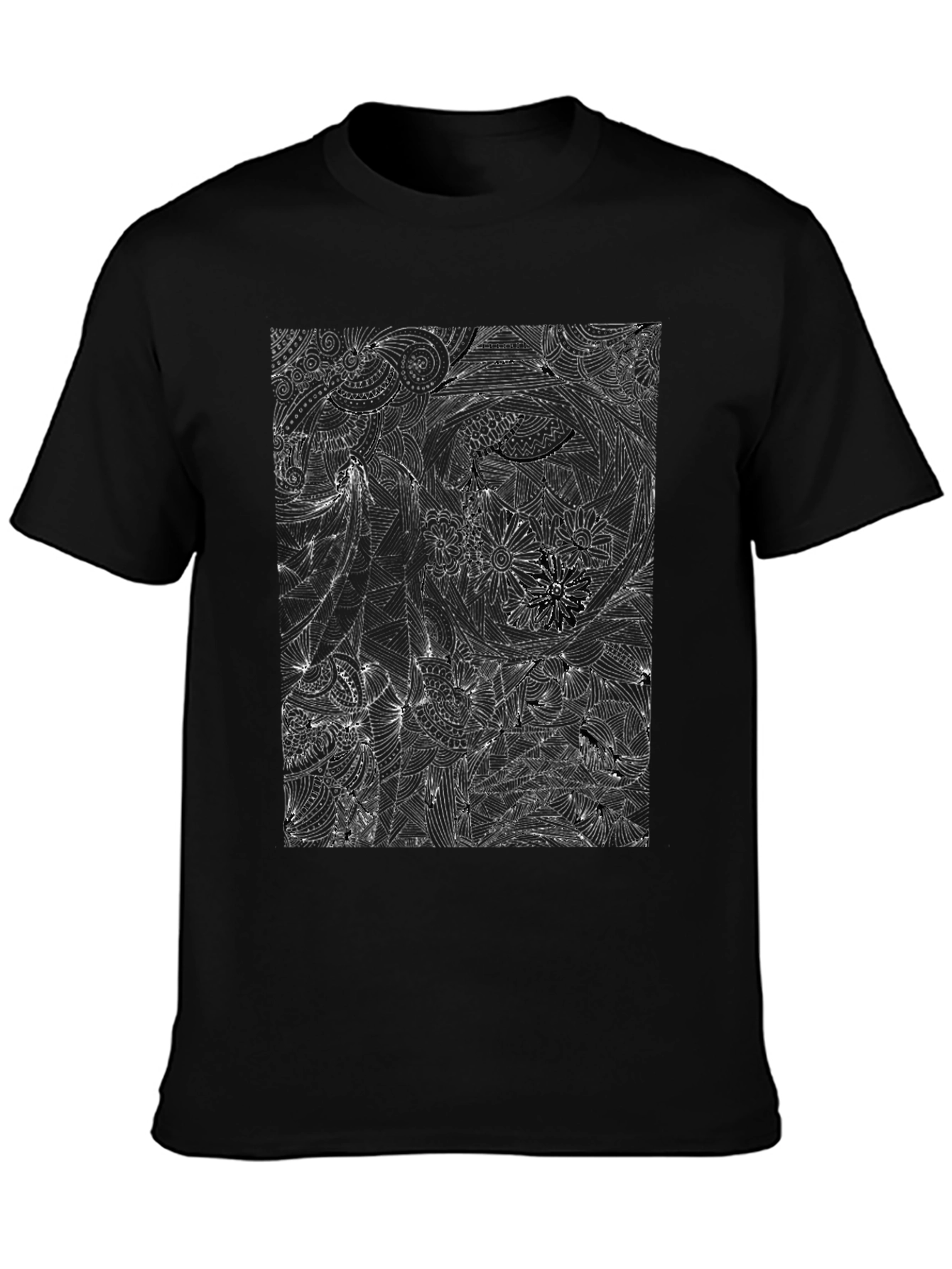 Abstract Graphic Print Crew Neck T-Shirt