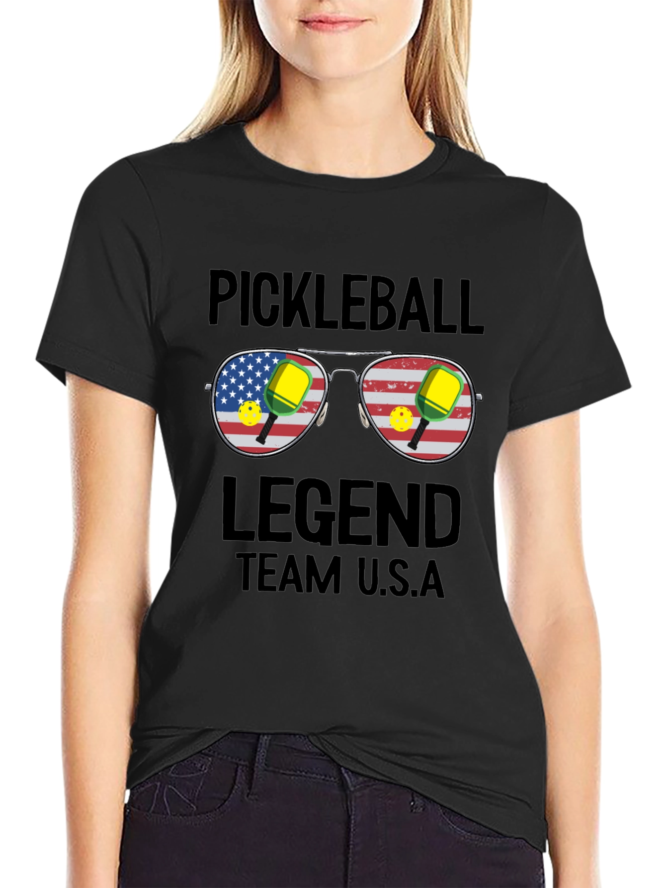 Pickleball Legend Team USA Graphic T-Shirt