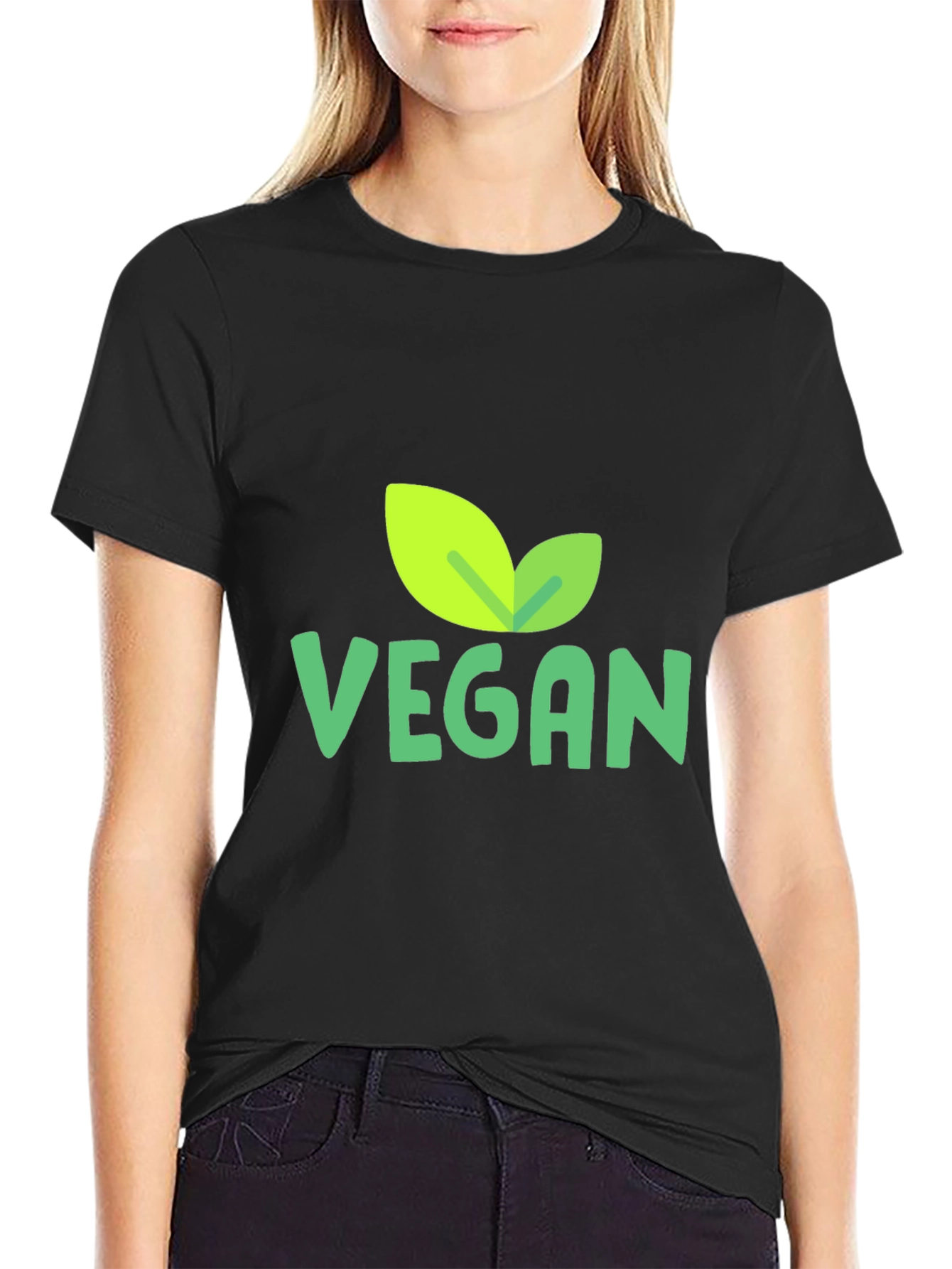 Vegan Leaf Graphic T-Shirt