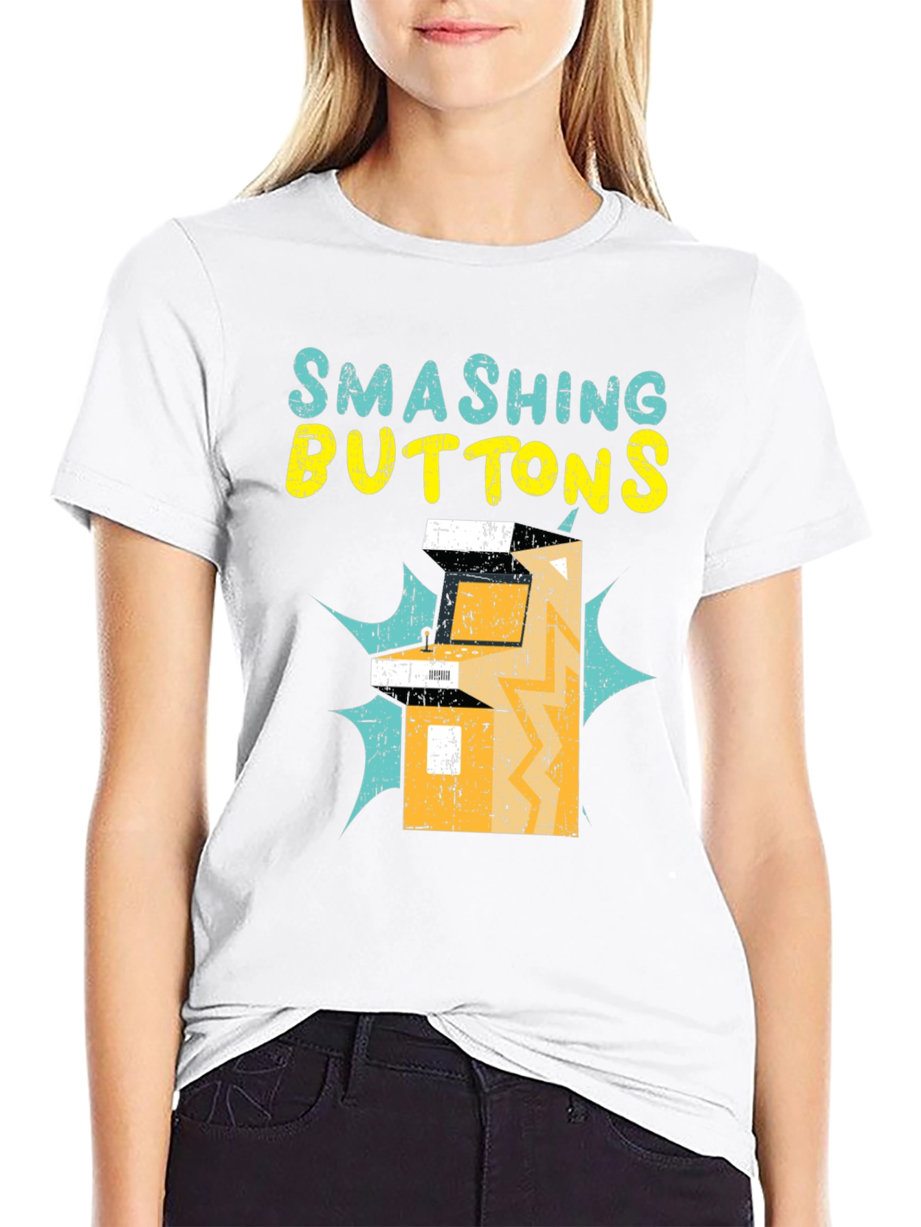 Smashing Buttons Graphic Tee - Retro Gamer T-Shirt