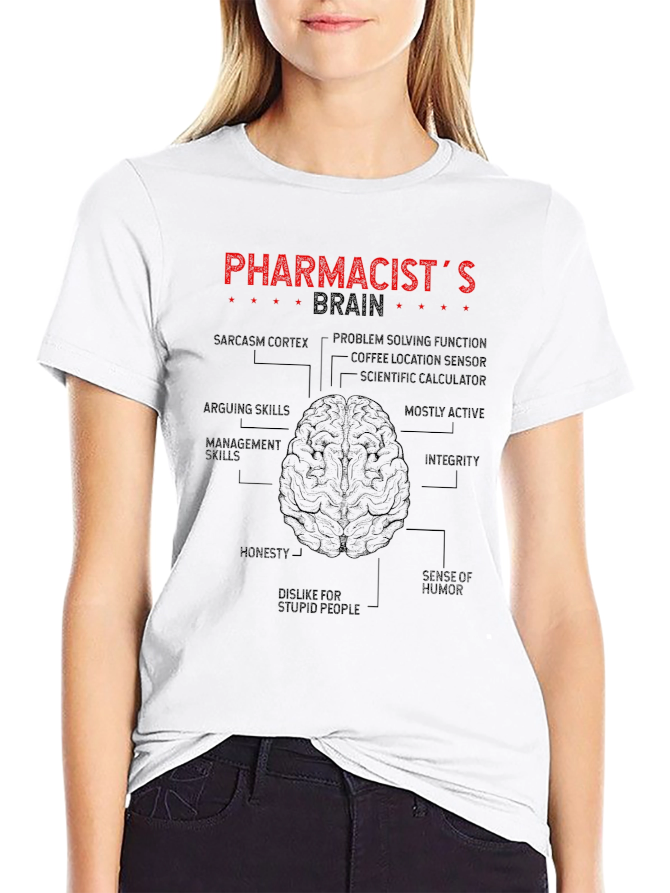 Pharmacist Brain Anatomy T-Shirt - Funny Gift
