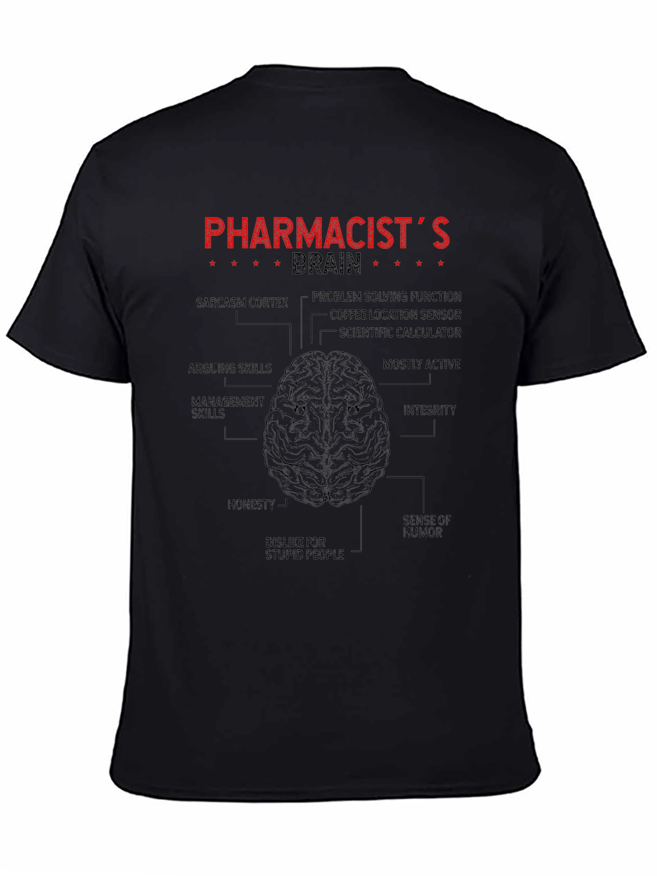 Pharmacist Brain Anatomy T-Shirt - Funny Gift