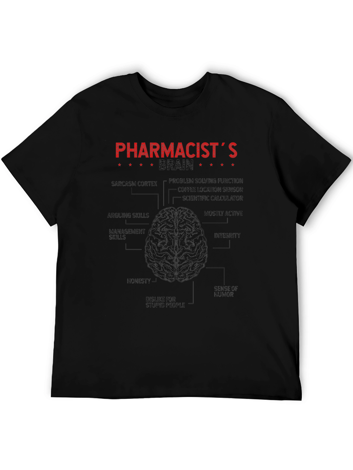 Pharmacist Brain Anatomy T-Shirt - Funny Gift