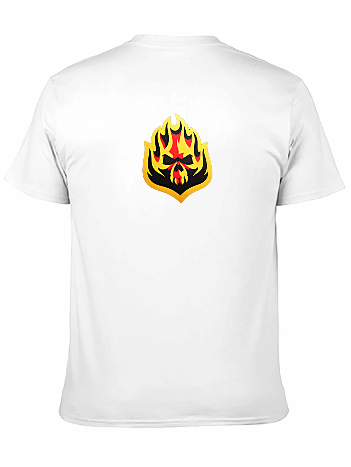 Fiery Skull Graphic Black T-Shirt