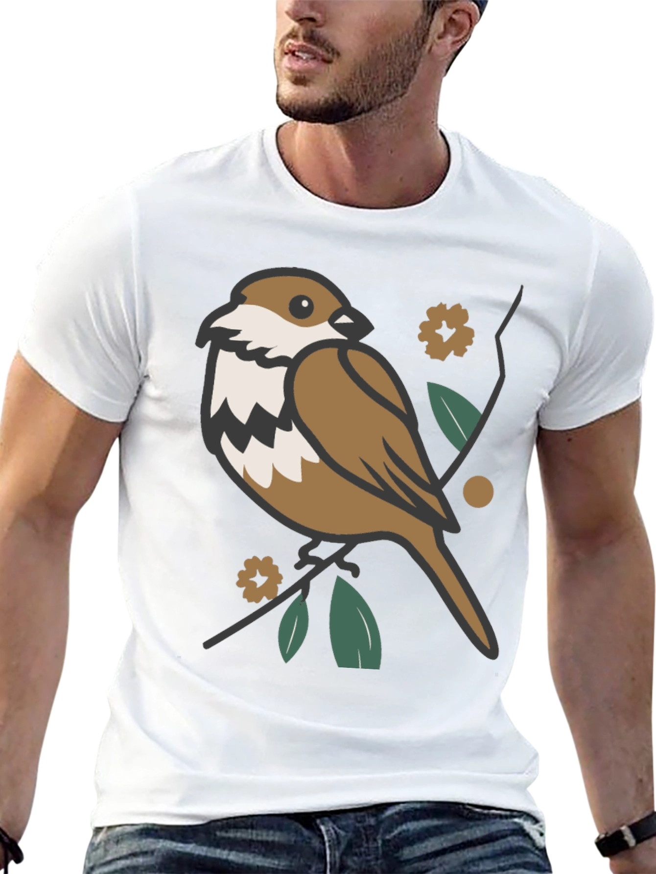 Bird & Branch Graphic T-Shirt - Casual Style