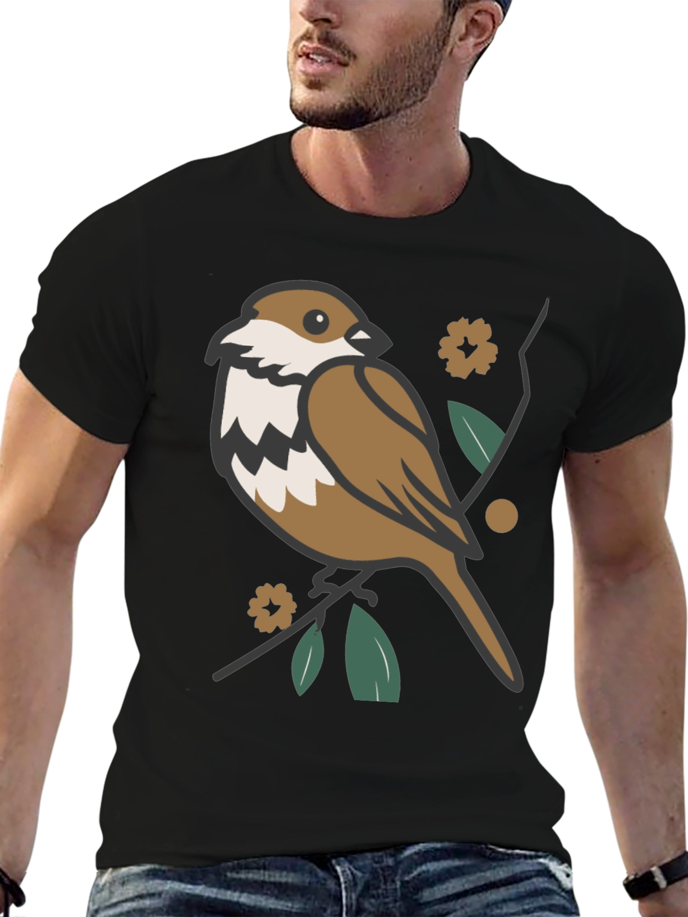 Bird & Branch Graphic T-Shirt - Casual Style