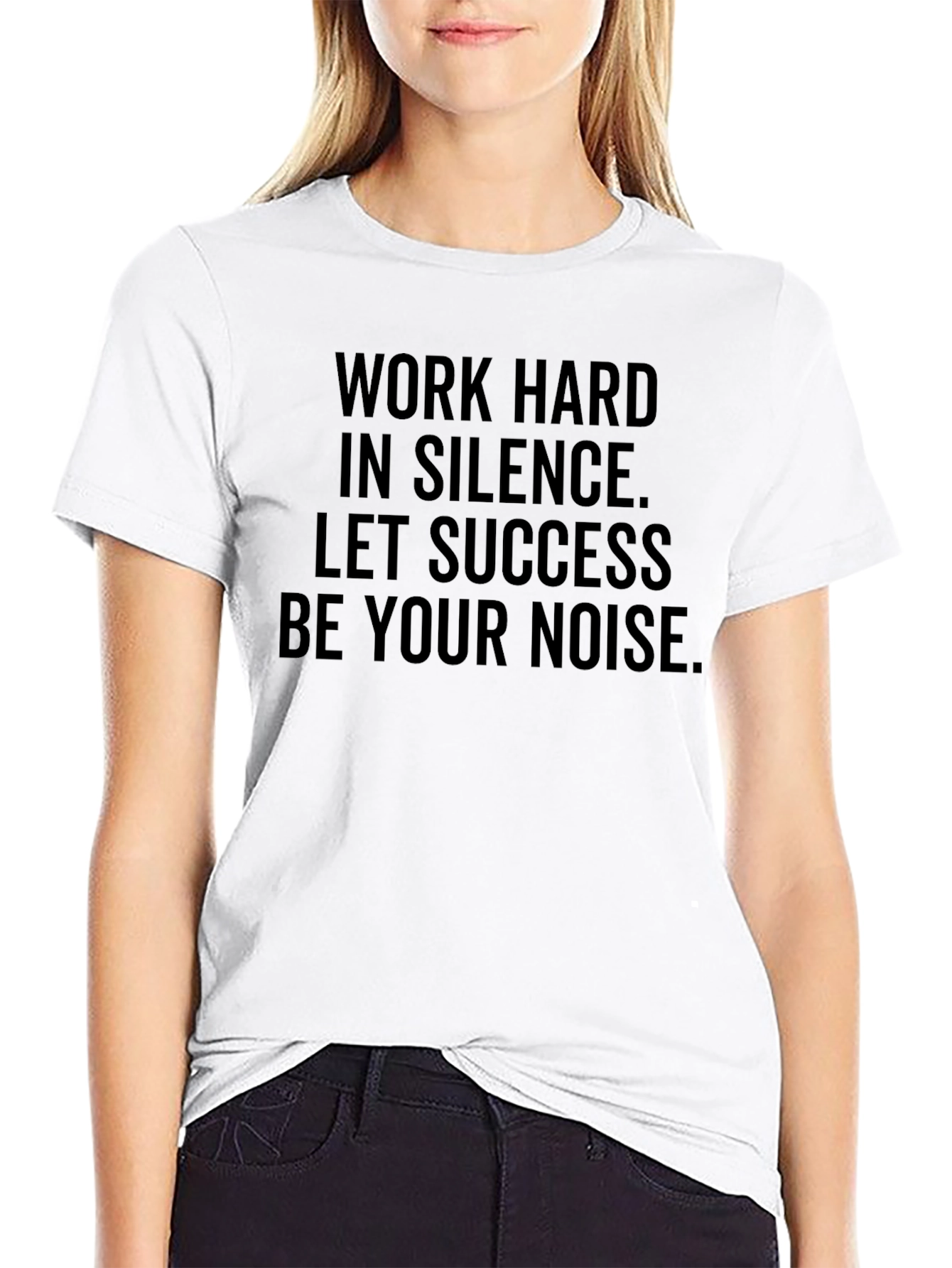 Work Hard Success Noise Black T-Shirt