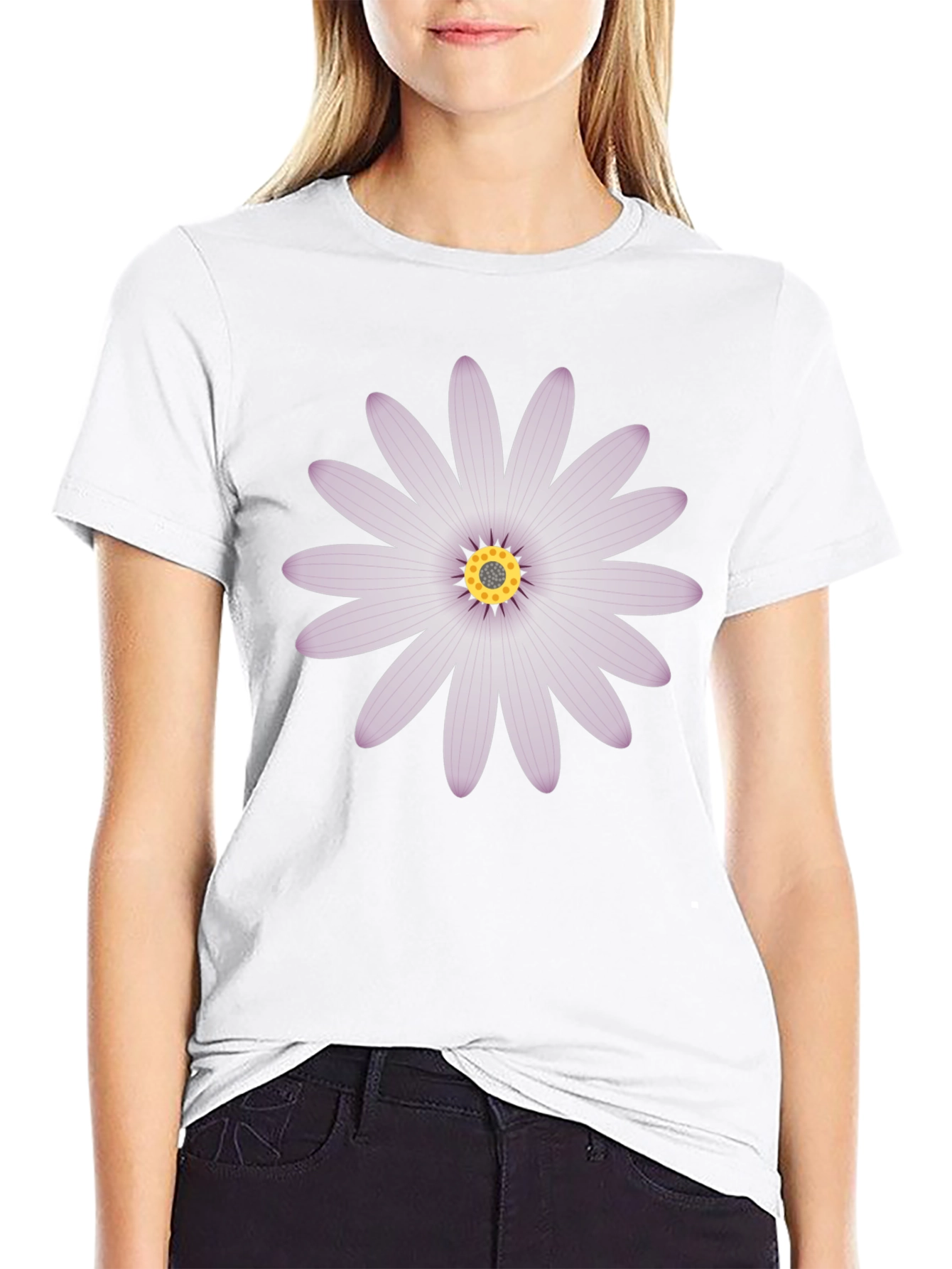 Daisy Graphic Tee - Black Casual Shirt