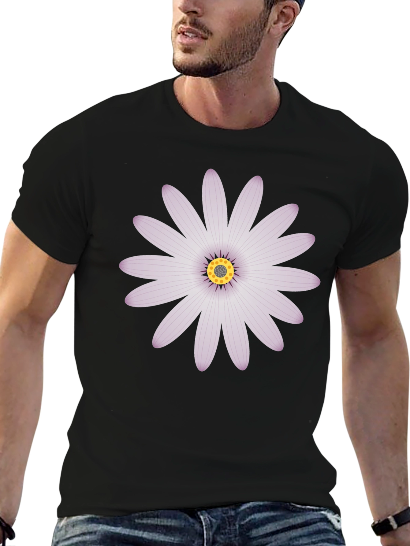 Daisy Graphic Tee - Black Casual Shirt