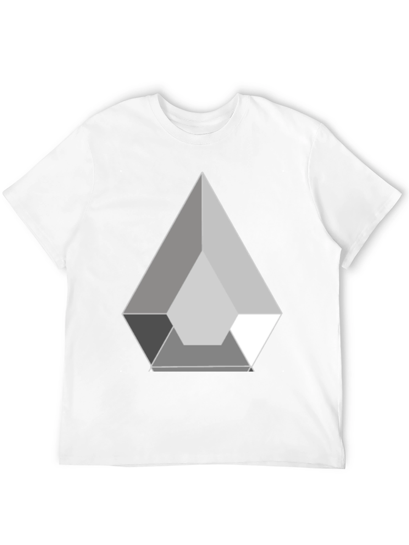 Geometric Prism Graphic Black T-Shirt