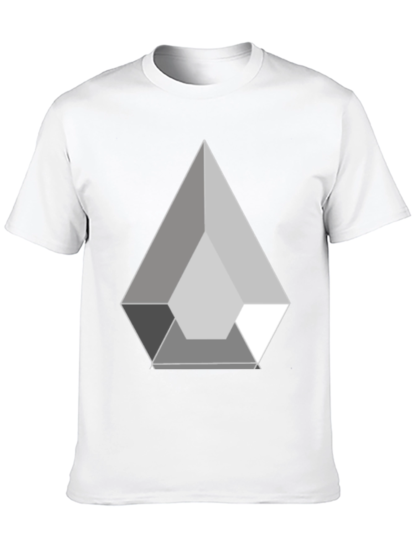 Geometric Prism Graphic Black T-Shirt