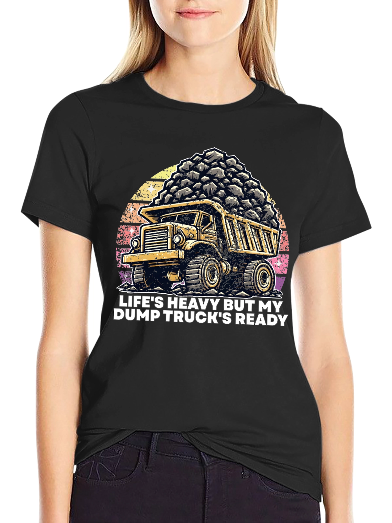 Dump Truck T-Shirt: Heavy Life Ready Trucker