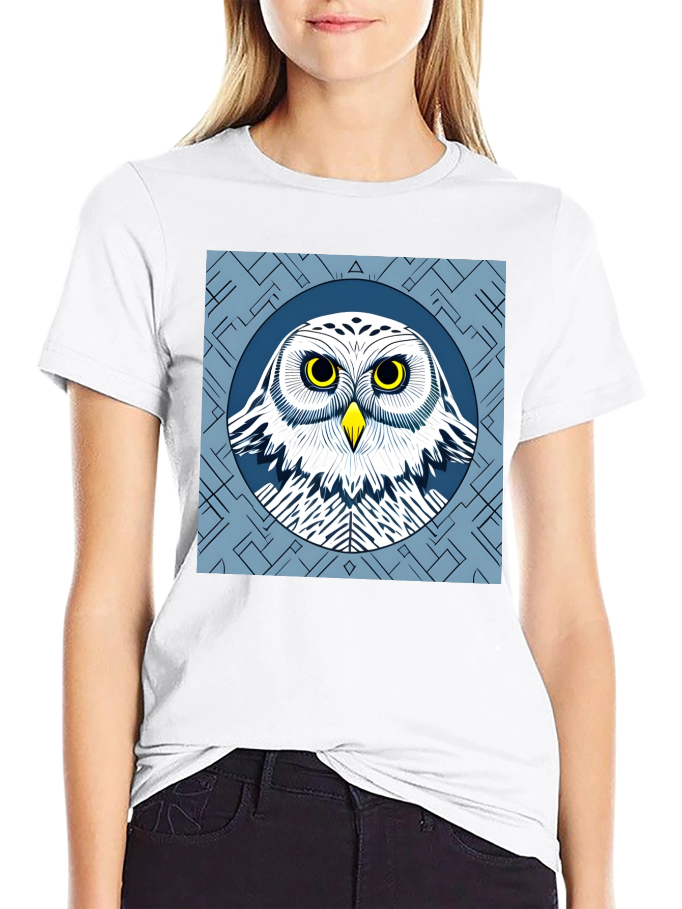 Owl Graphic Tee - Stylish Mens Black T-Shirt