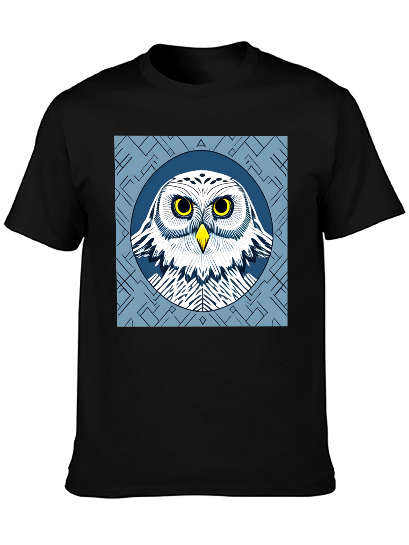 Owl Graphic Tee - Stylish Mens Black T-Shirt
