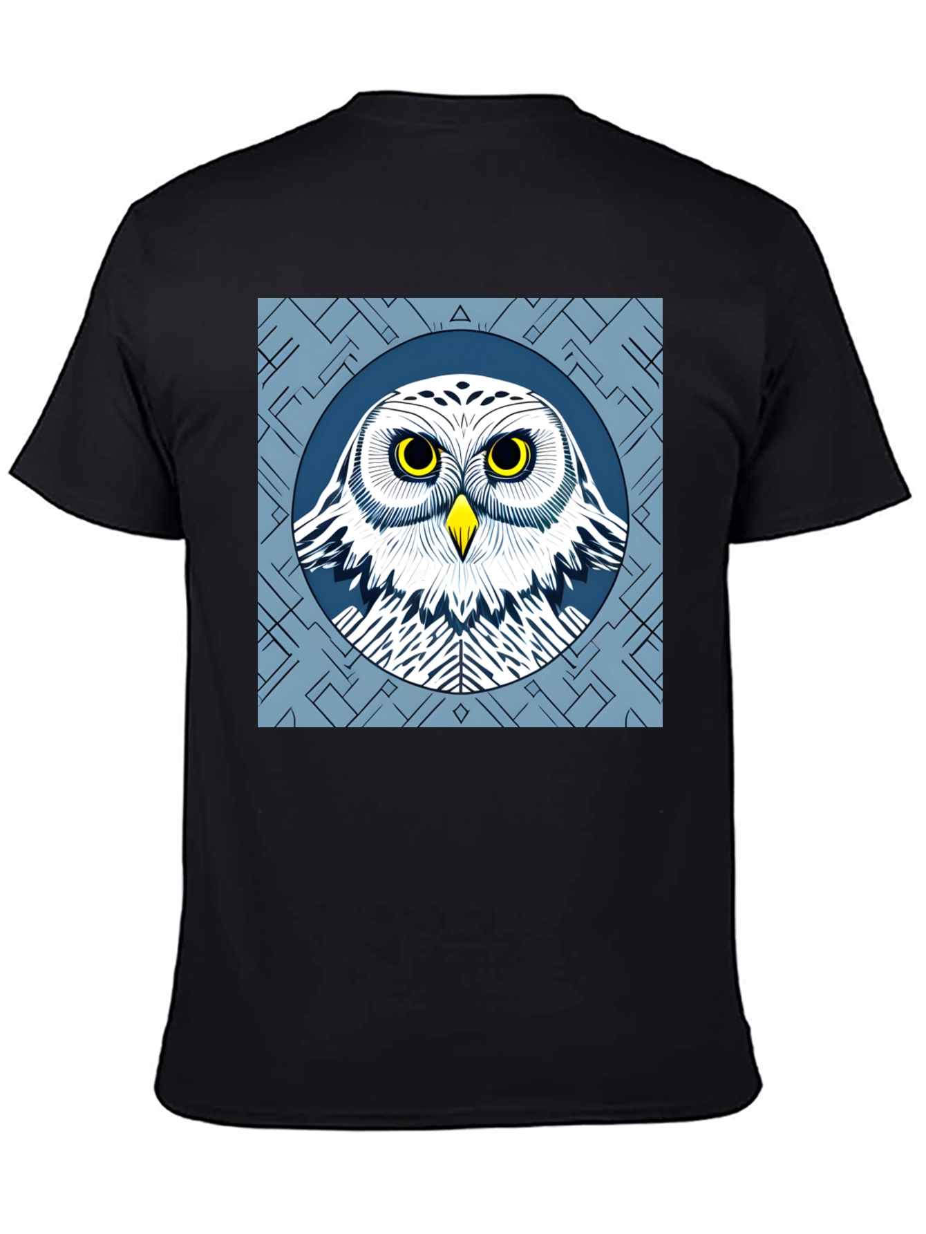 Owl Graphic Tee - Stylish Mens Black T-Shirt